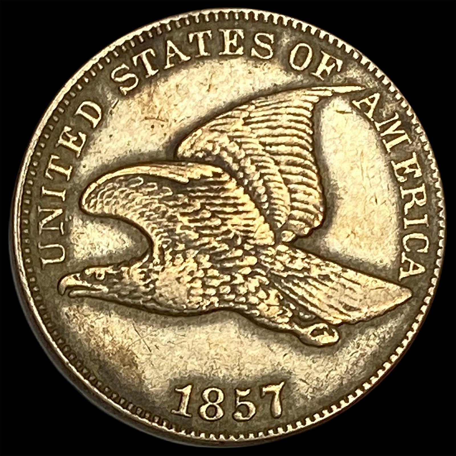 1857 Flying Eagle Cent CLOSELY UNCIRCULATED: 1857 Flying Eagle Cent CLOSELY UNCIRCULATED