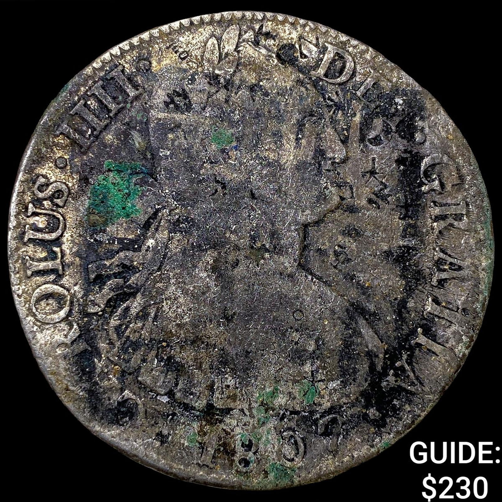 Colonial Spain Silver 8 Reales Punchmarked NEARLY UNCIRCULATED: Colonial Spain Silver 8 Reales Punchmarked NEARLY UNCIRCULATED