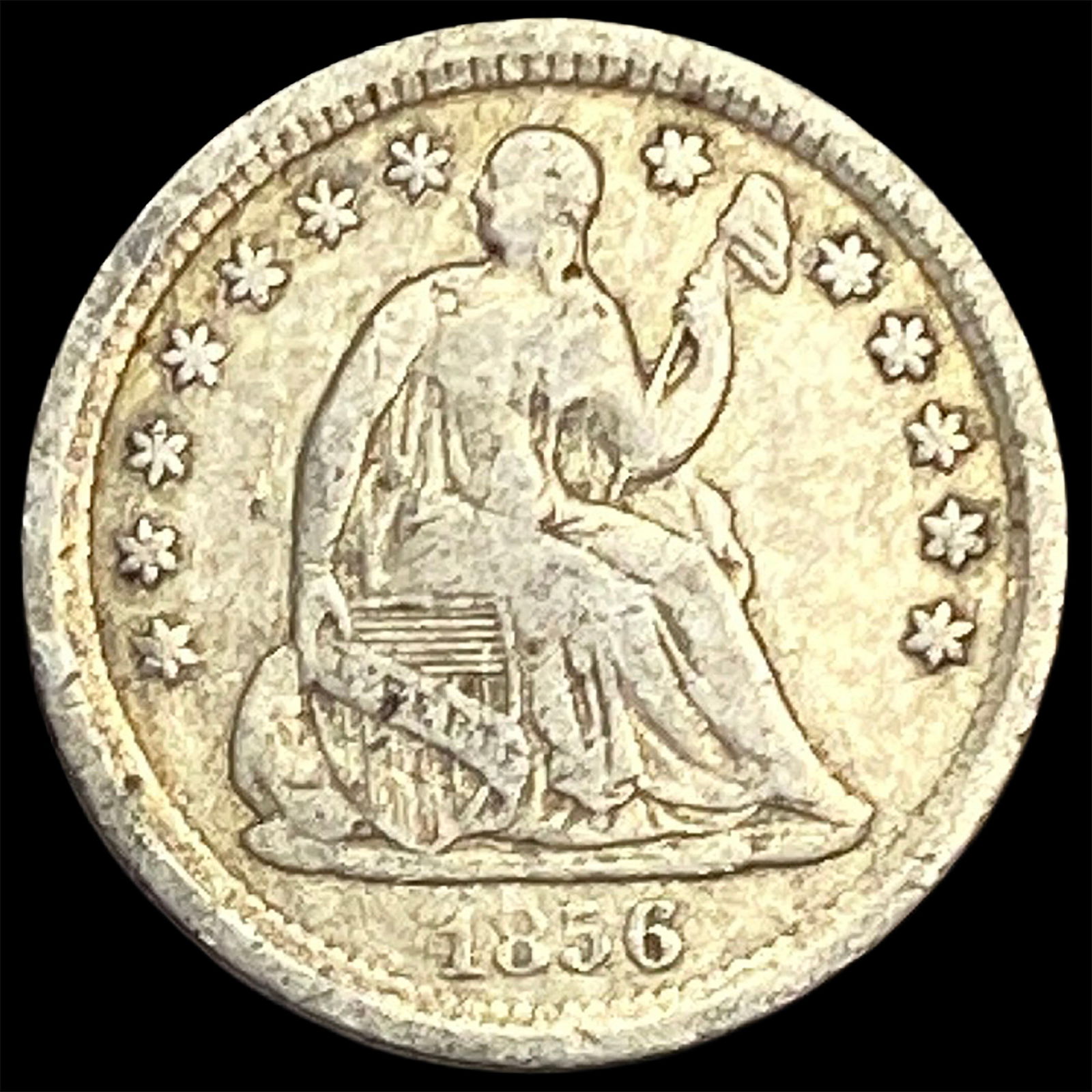1856 Seated Liberty Half Dime NICELY CIRCULATED (1 of 2)