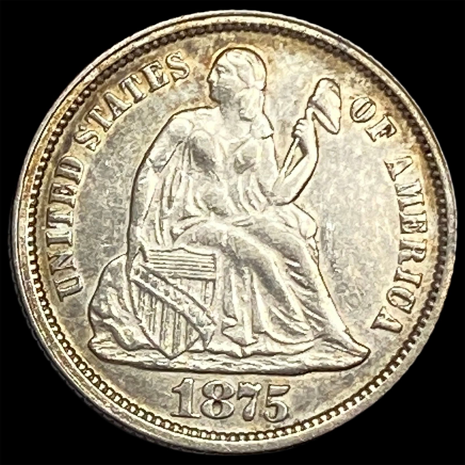 1875 Seated Liberty Dime CLOSELY UNCIRCULATED (1 of 2)
