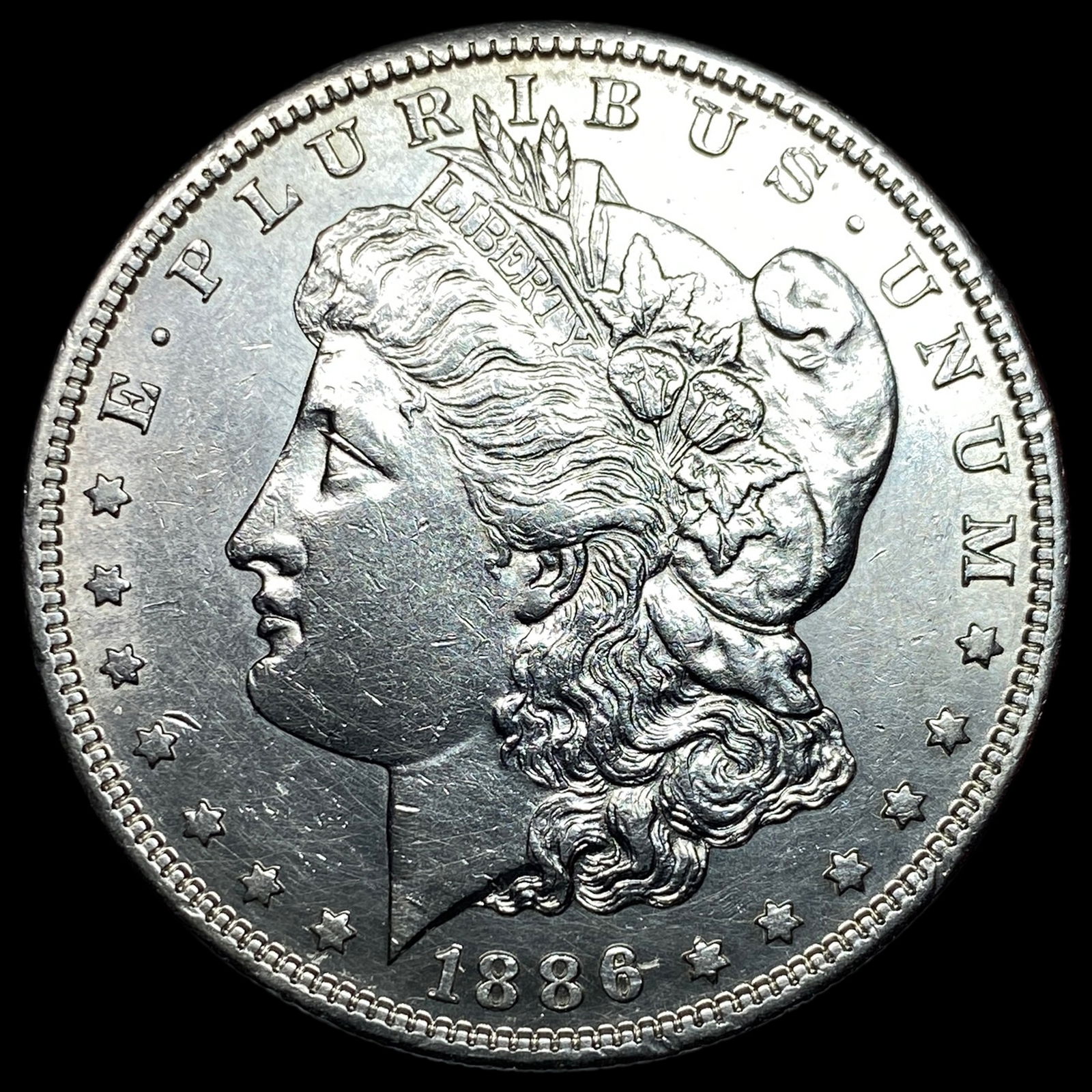 1886-S Silver Morgan Dollar CHOICE AU: 1886-S Silver Morgan Dollar CHOICE AU