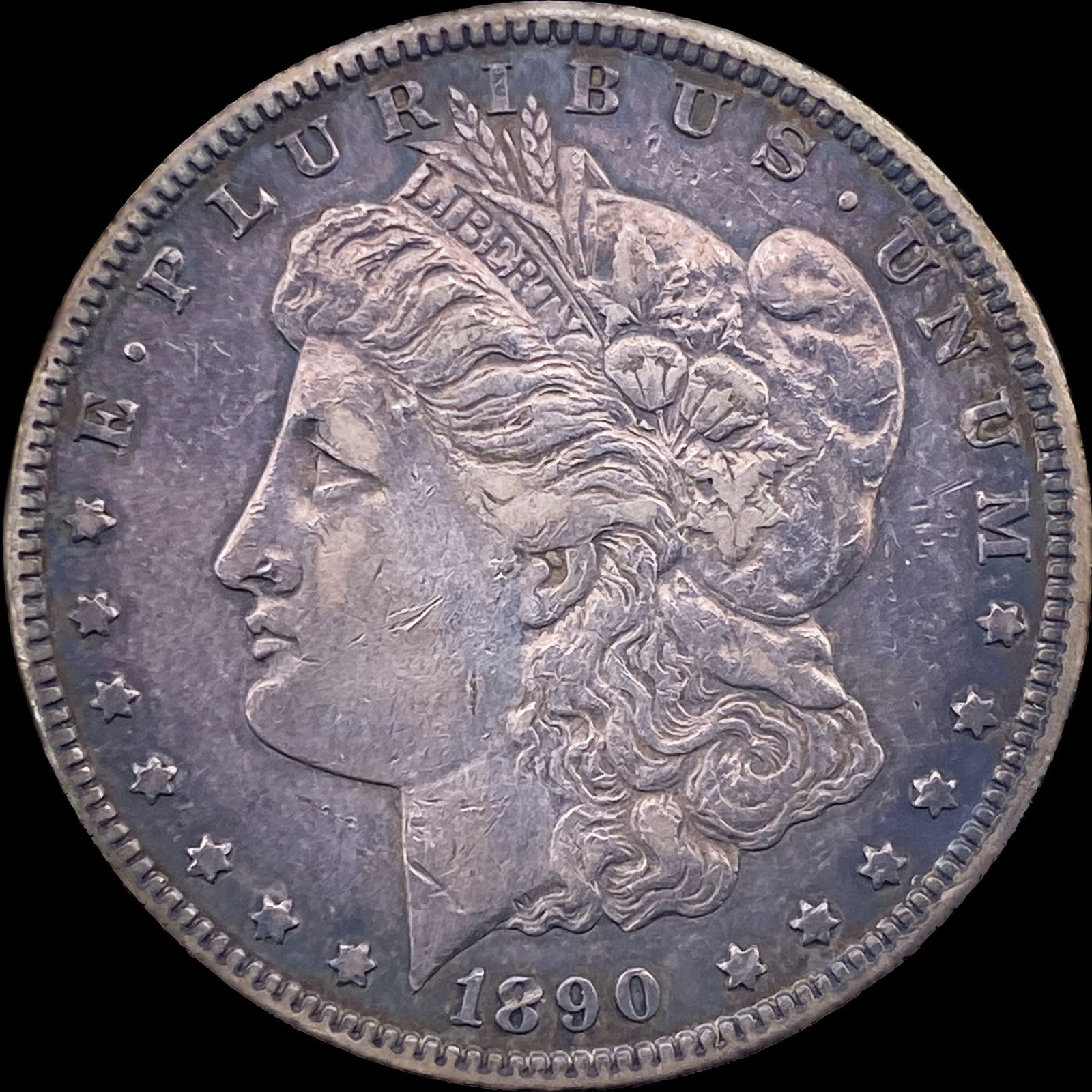 1890-CC Silver Morgan Dollar CLOSELY UNCIRCULATED: 1890-CC Silver Morgan Dollar CLOSELY UNCIRCULATED