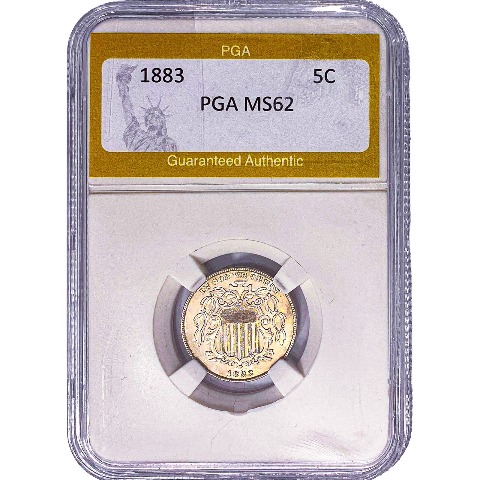 1883 Liberty Victory Nickel PGA MS62: 1883 Liberty Victory Nickel PGA MS62