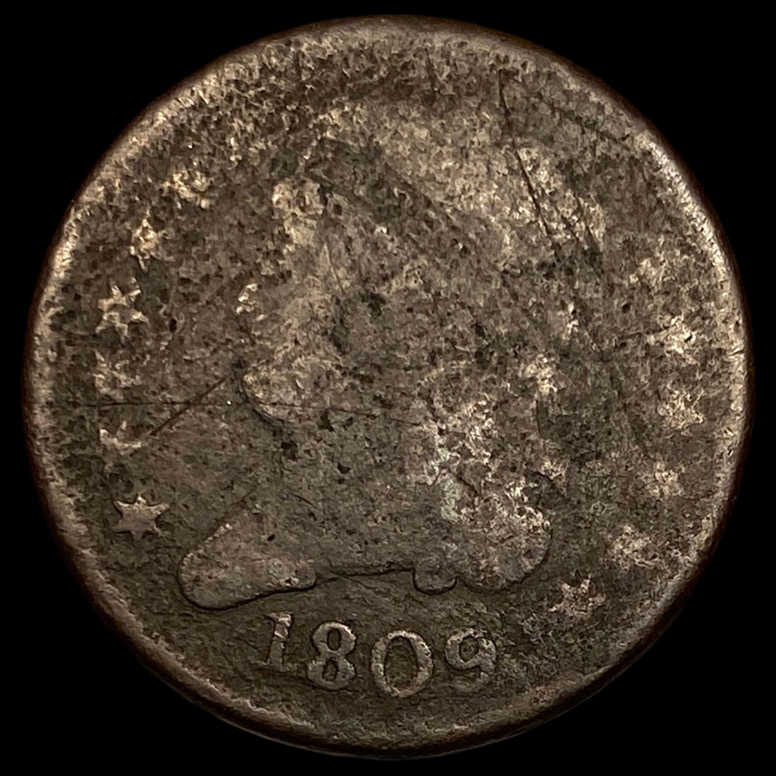 1809 Classic Head Half Cent NICELY CIRCULATED: 1809 Classic Head Half Cent NICELY CIRCULATED