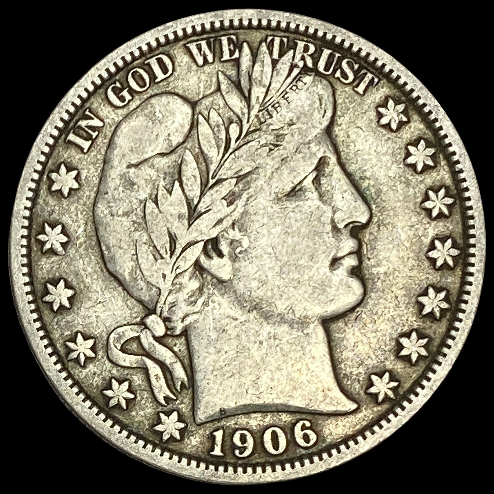 1906 Silver Barber Half Dollar LIGHTLY CIRCULATED: 1906 Silver Barber Half Dollar LIGHTLY CIRCULATED
