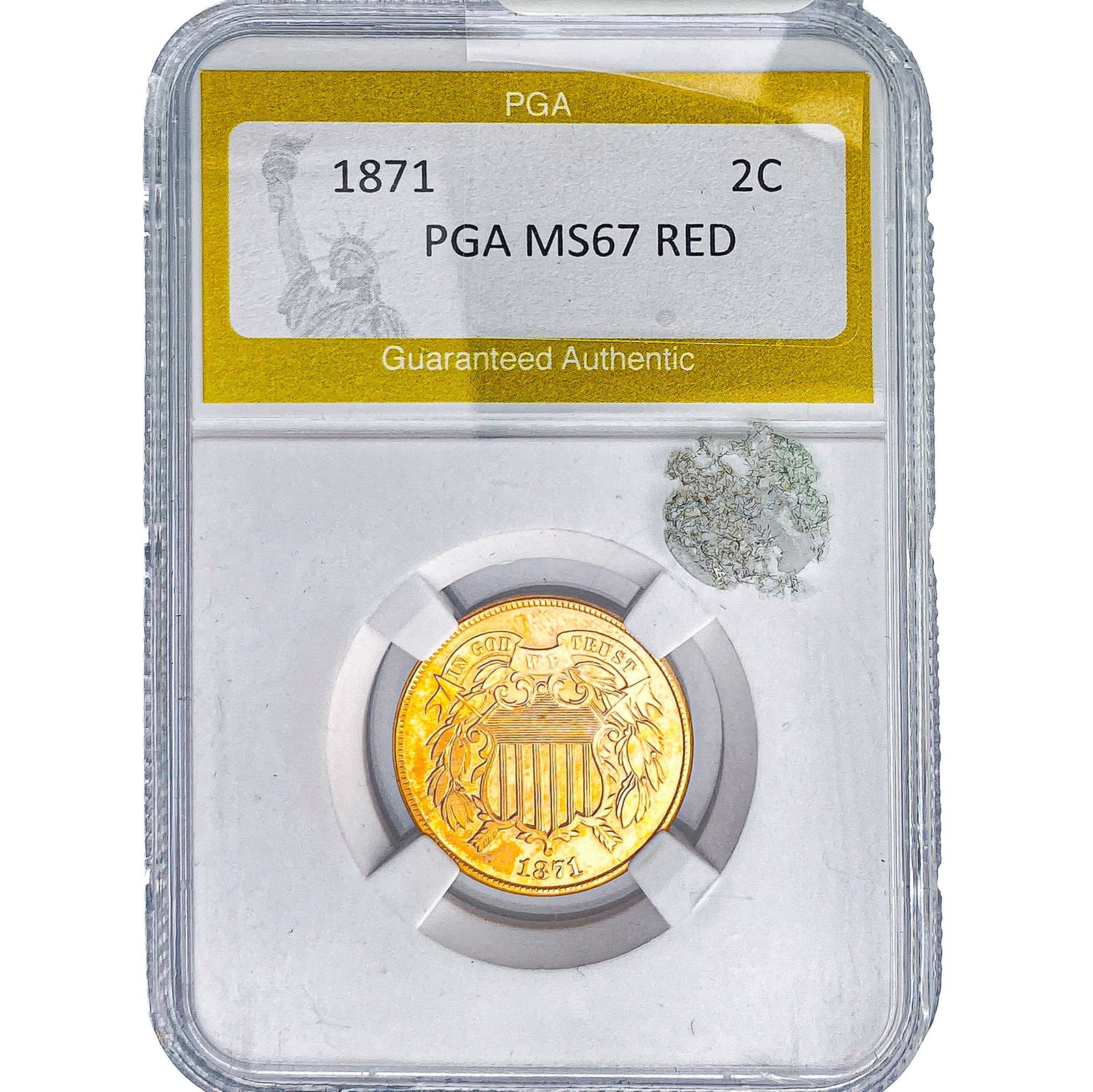 1871 Two Cent Piece PGA MS67 Red (1 of 2)