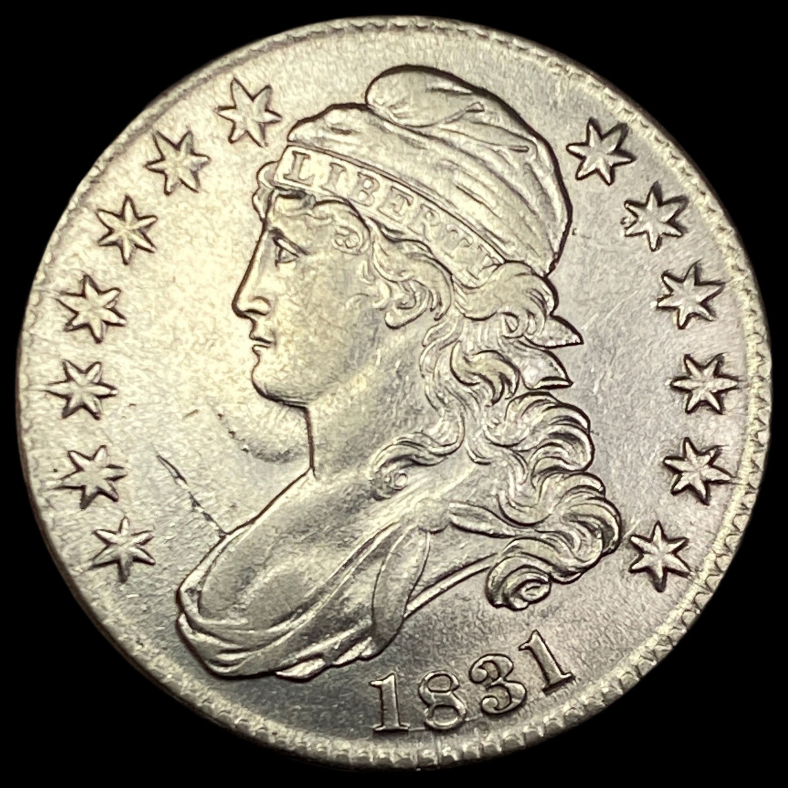 1831 Capped Bust Half Dollar CLOSELY UNCIRCULATED: 1831 Capped Bust Half Dollar CLOSELY UNCIRCULATED
