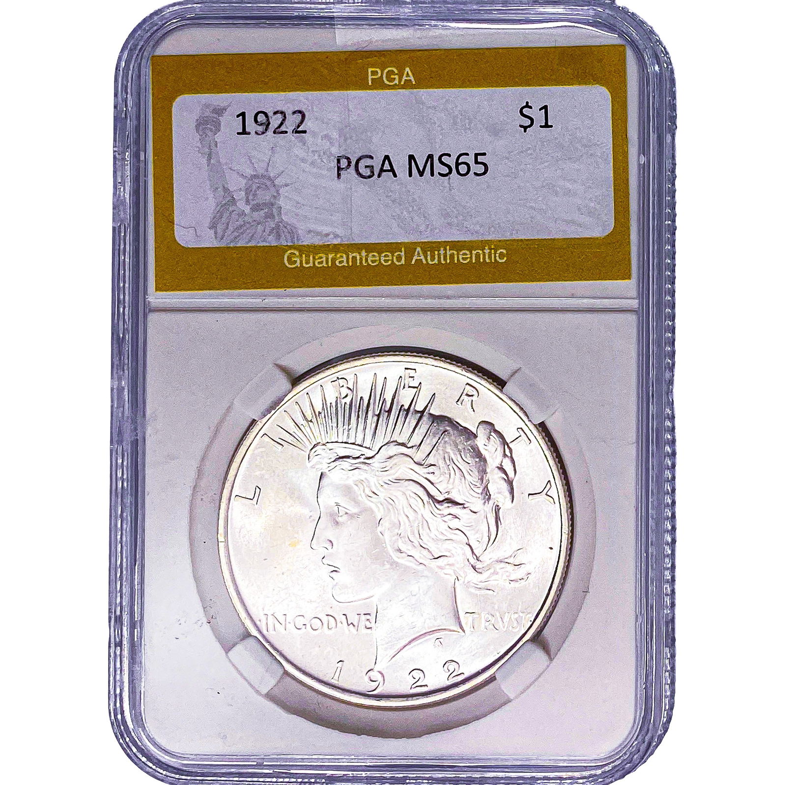 1922 Morgan Silver Dollar PGA MS65: 1922 Morgan Silver Dollar PGA MS65