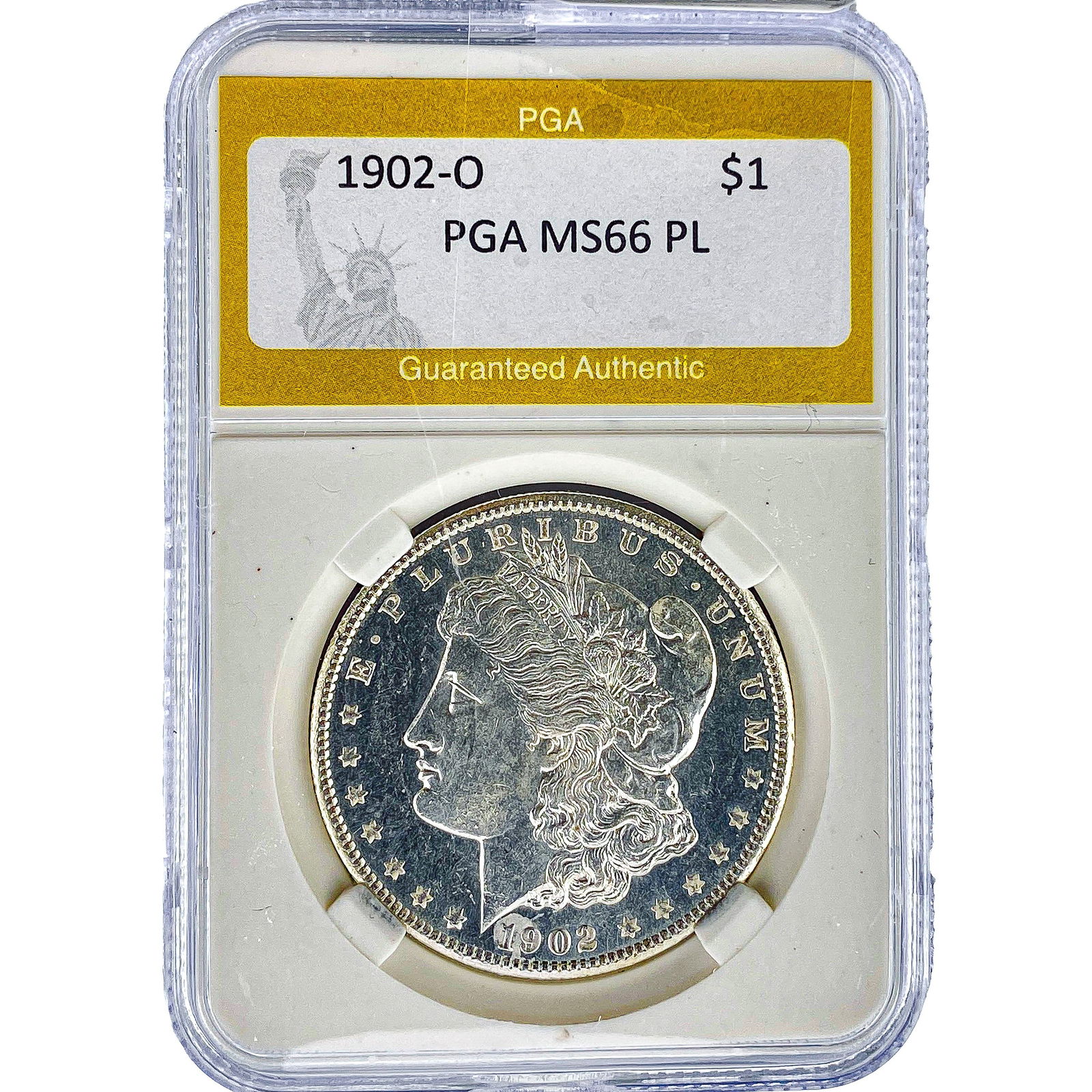 1902-O Morgan Silver Dollar PGA MS66 PL: 1902-O Morgan Silver Dollar PGA MS66 PL