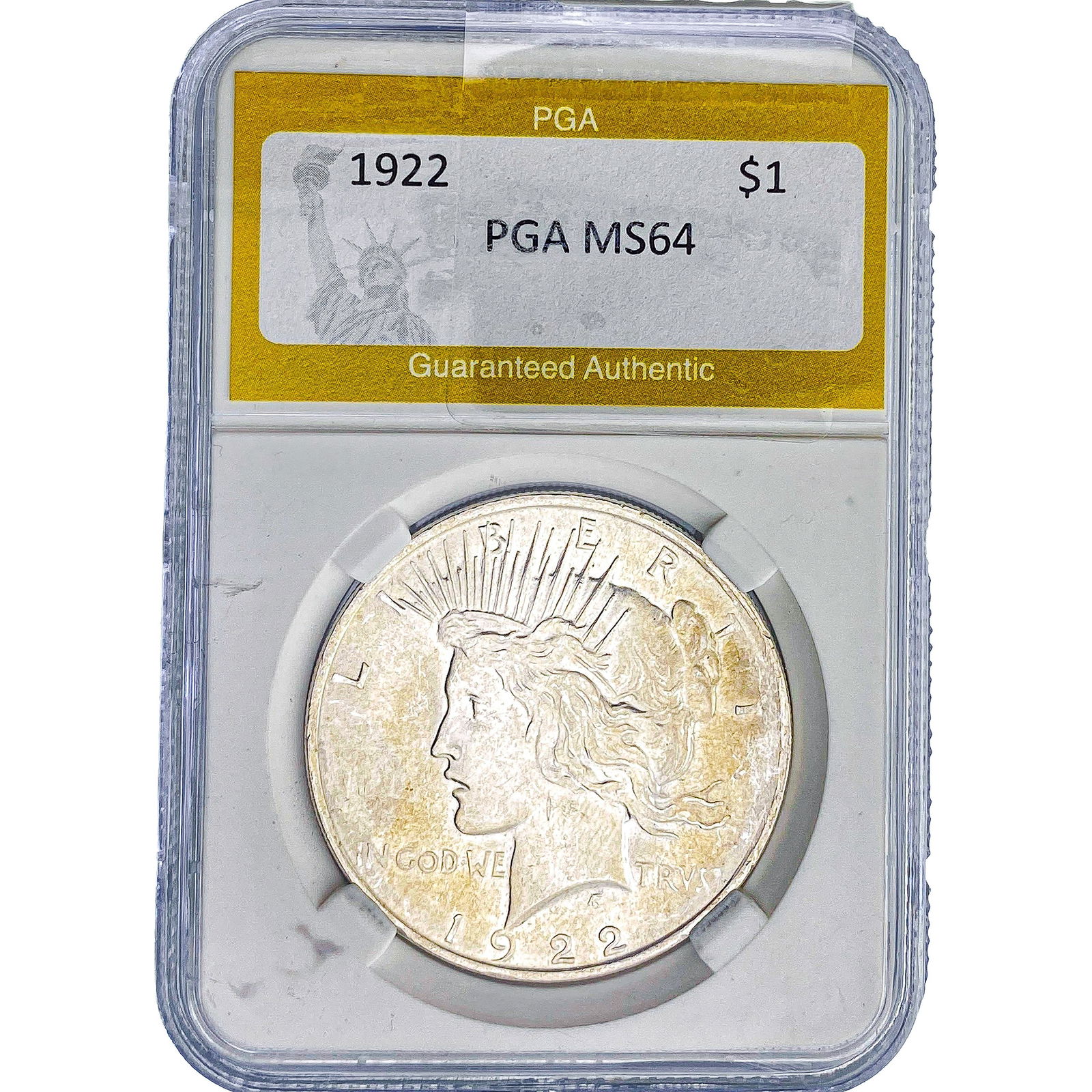 1922 Silver Peace Dollar PGA MS64: 1922 Silver Peace Dollar PGA MS64