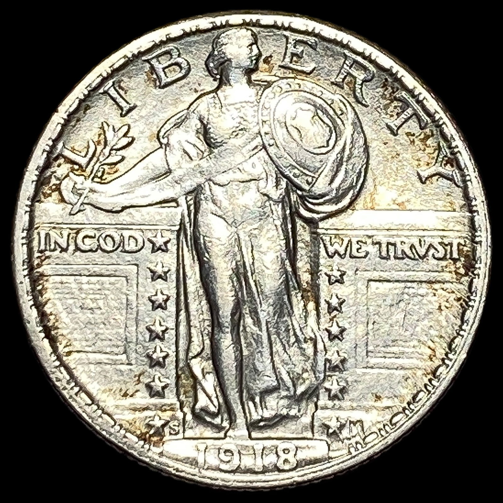 1918-S Standing Liberty Quarter NEARLY UNCIRCULATED (1 of 2)