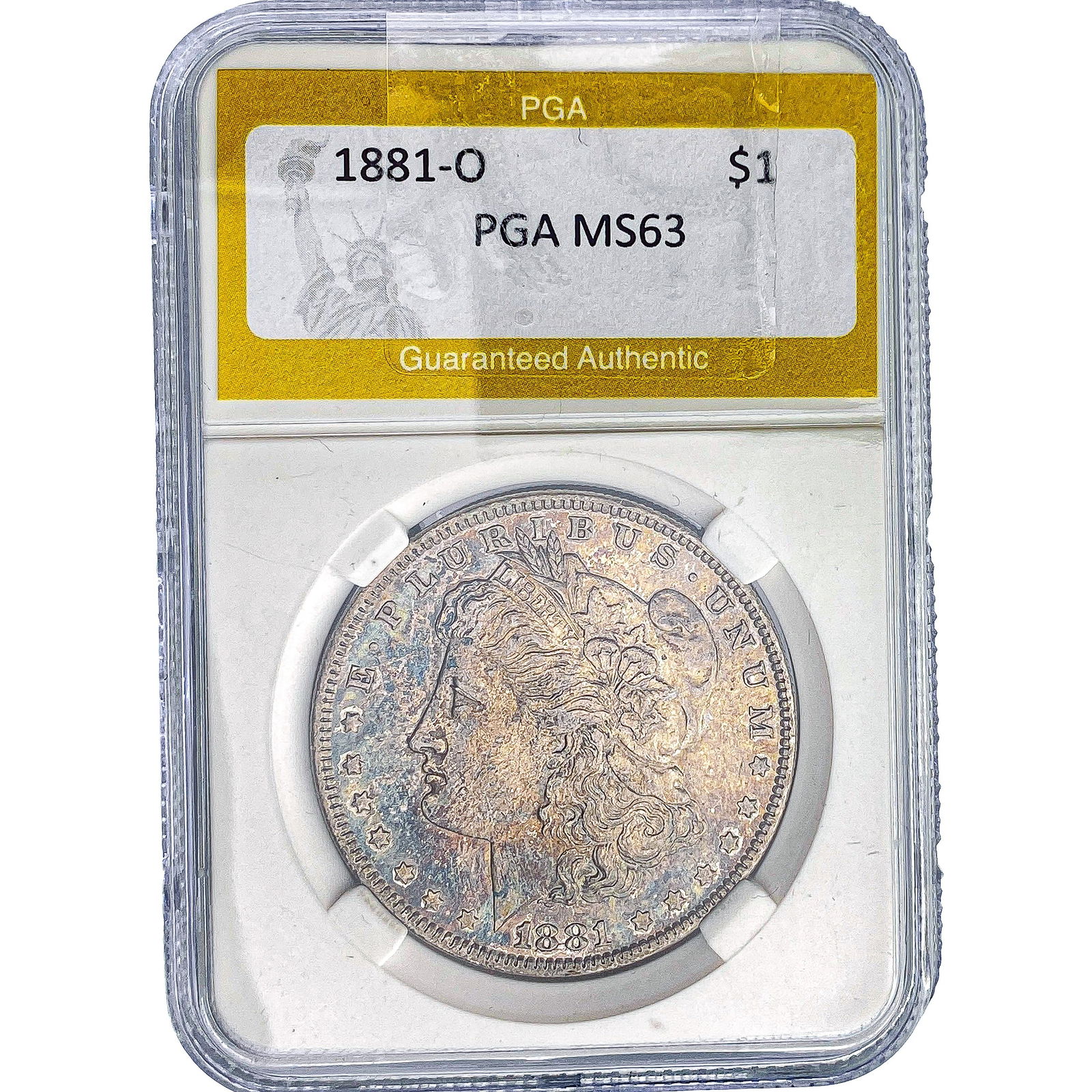 1881-O Morgan Silver Dollar PGA MS63: 1881-O Morgan Silver Dollar PGA MS63
