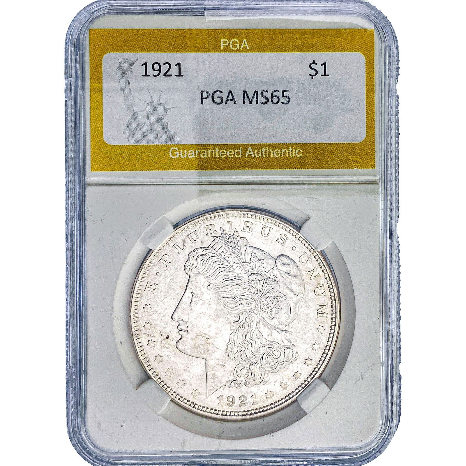 1921 Morgan Silver Dollar PGA MS65: 1921 Morgan Silver Dollar PGA MS65
