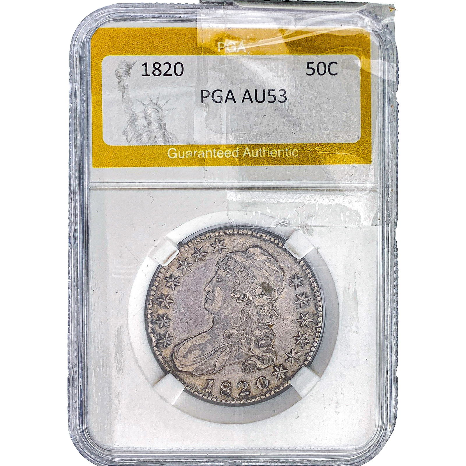 1820 Capped Bust Half Dollar PGA AU53 (1 of 2)