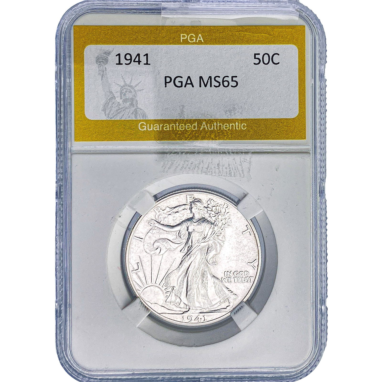 1941 Walking Liberty Half Dollar PGA MS65: 1941 Walking Liberty Half Dollar PGA MS65