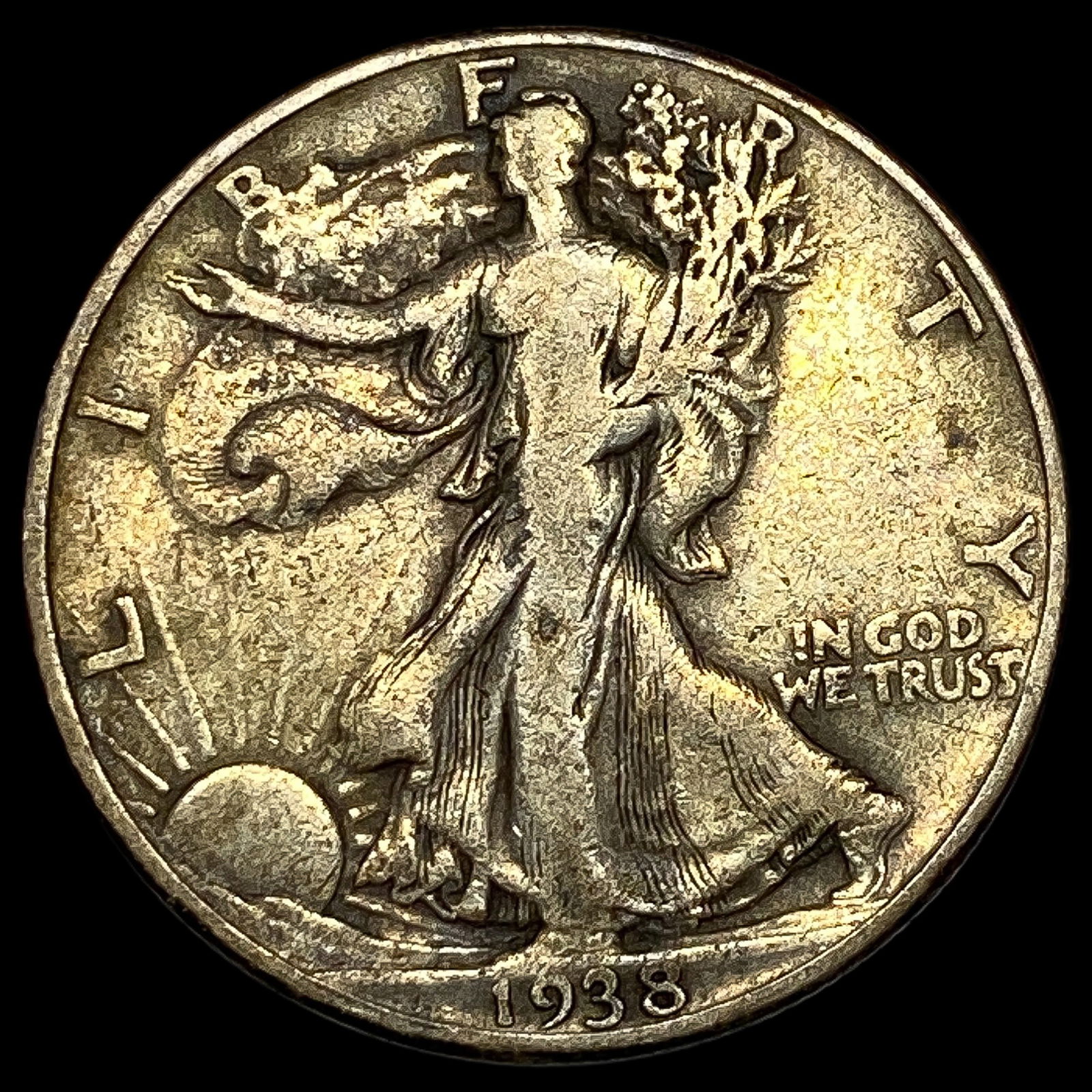 1938-D Walking Liberty Half Dollar LIGHTLY CIRCULATED (1 of 2)