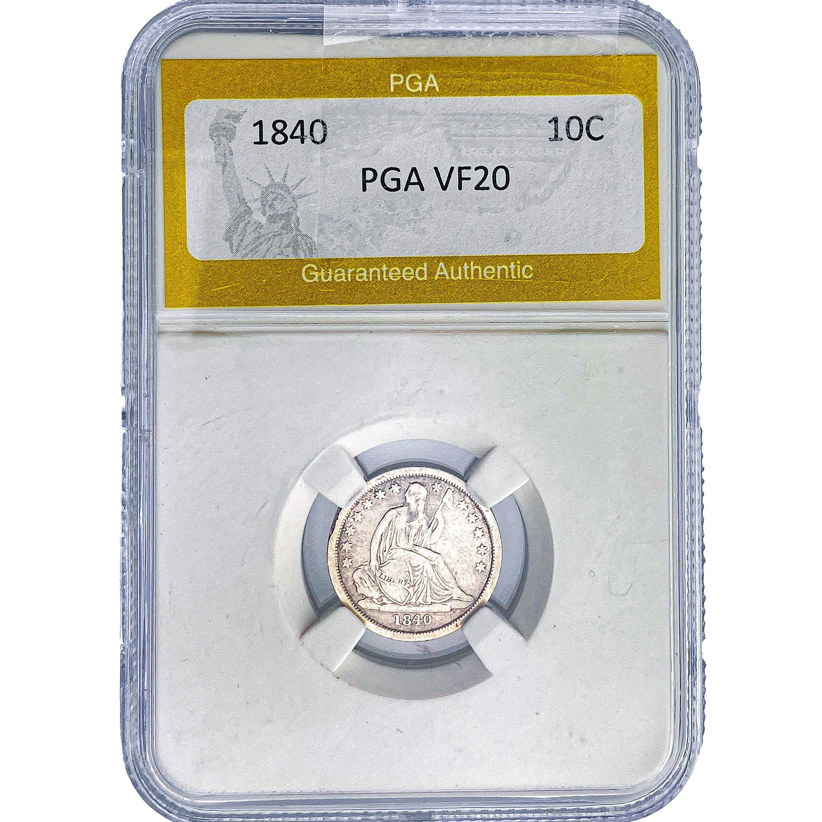 1840 Seated Liberty Dime PGA VF20: 1840 Seated Liberty Dime PGA VF20