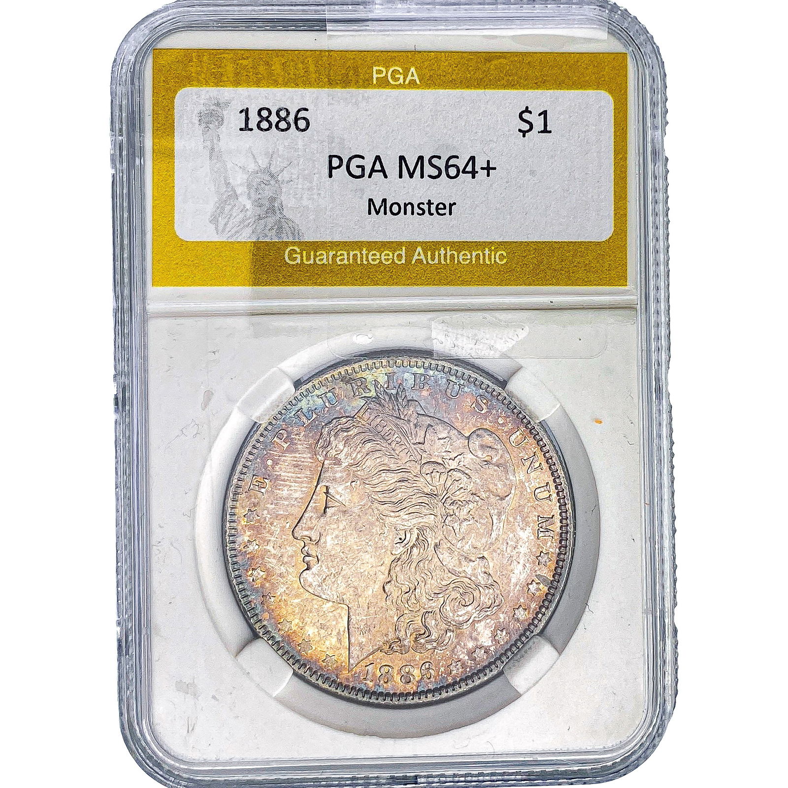 1886 Morgan Silver Dollar PGA MS64+ Monster: 1886 Morgan Silver Dollar PGA MS64+ Monster