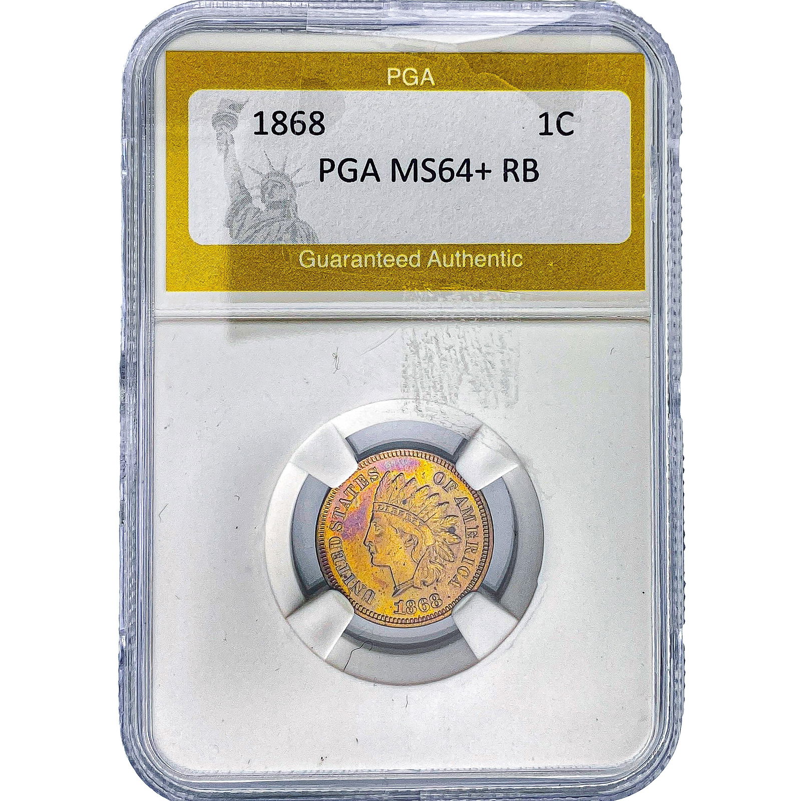 1868 Indian Head Cent PGA MS64+ RB (1 of 2)