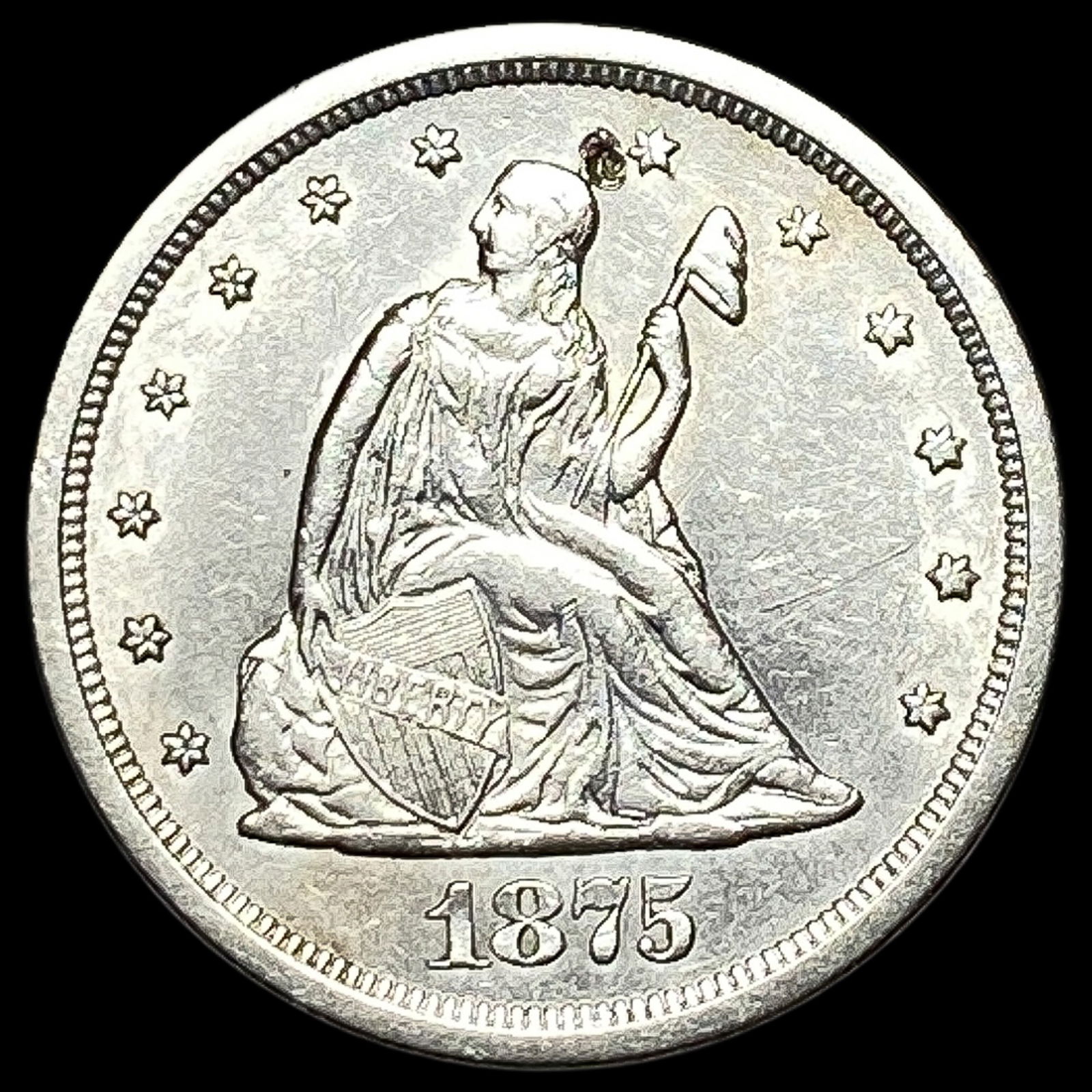 1875-S Silver Twenty Cents CHOICE AU (1 of 2)
