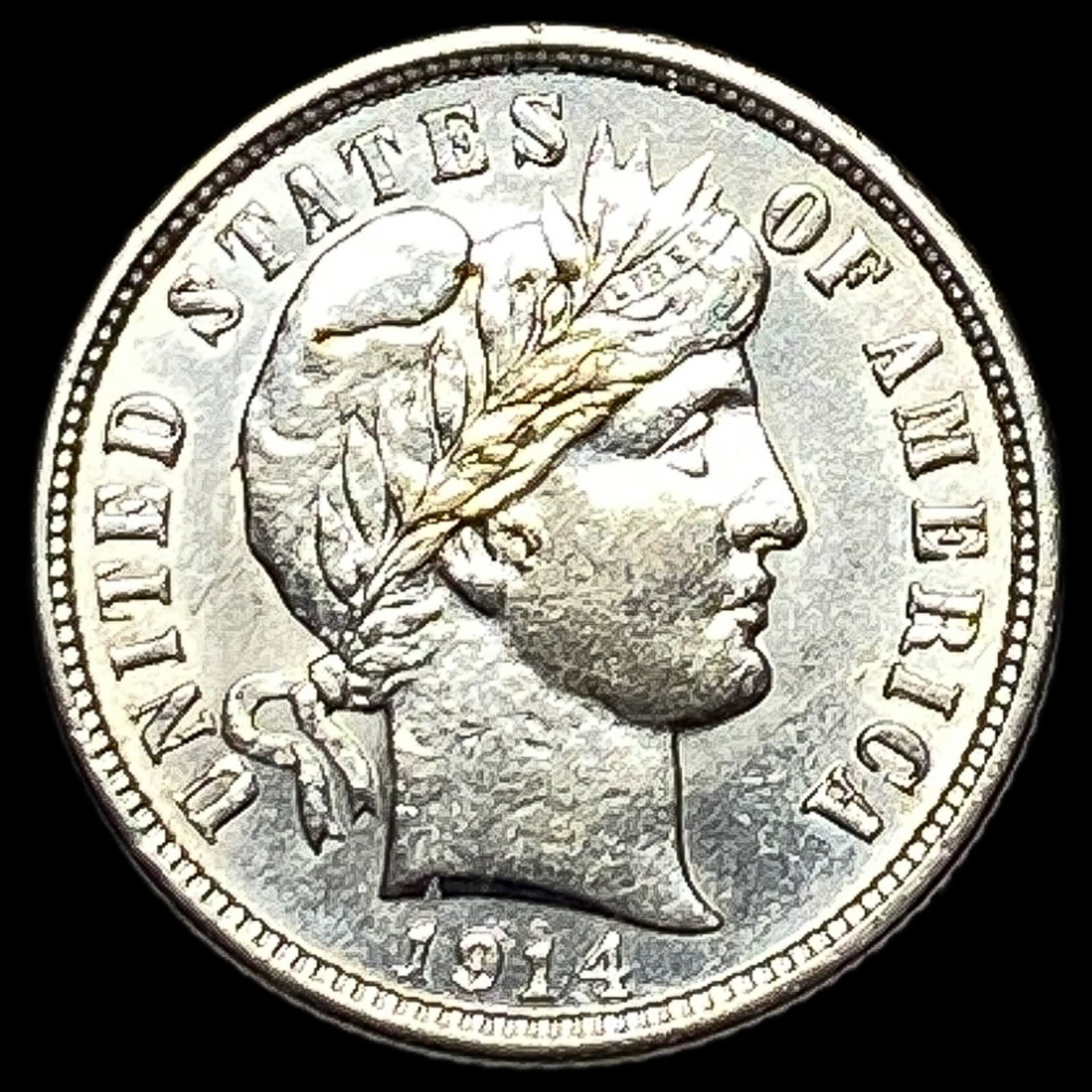 1914-D Silver Barber Dime NICELY CIRCULATED: 1914-D Silver Barber Dime NICELY CIRCULATED