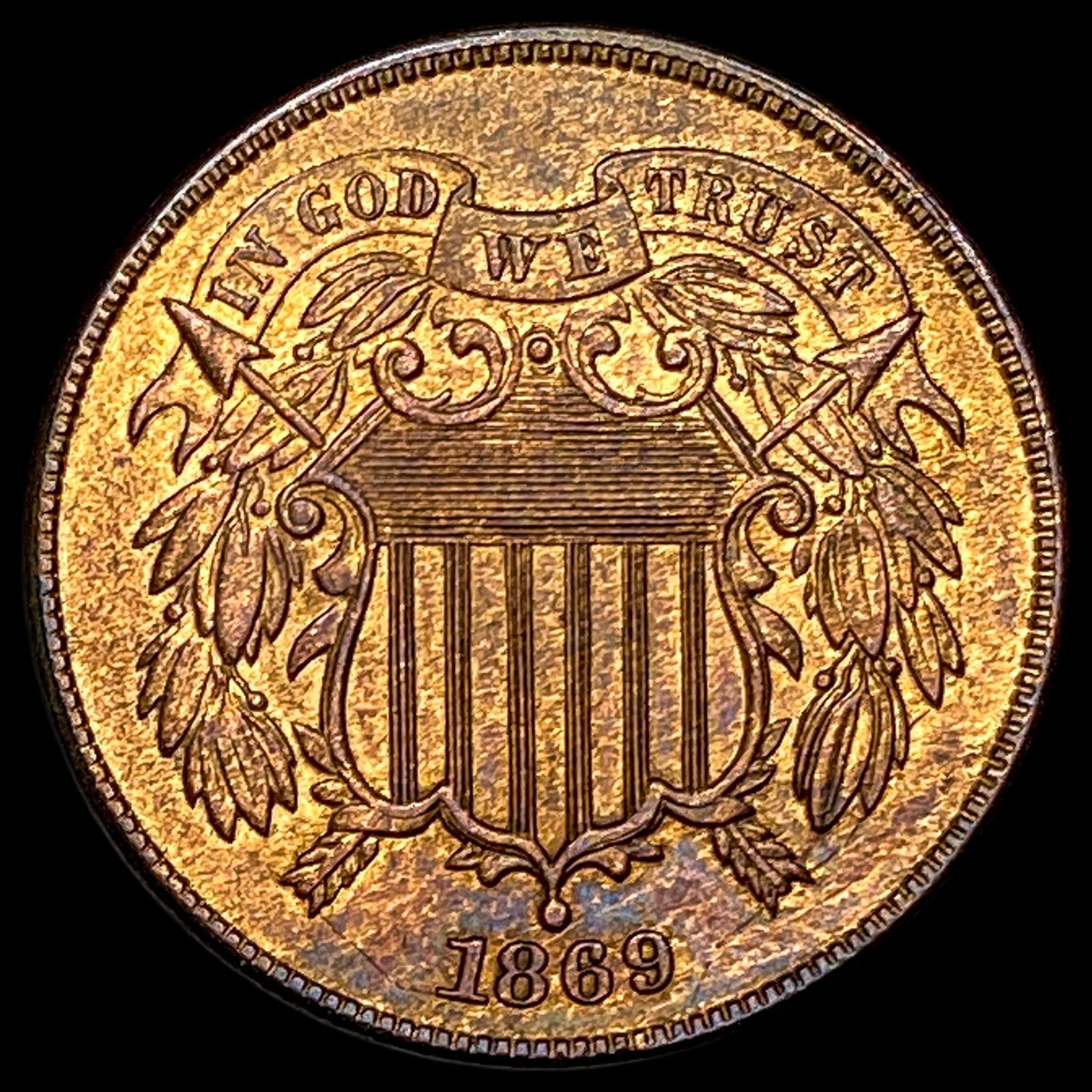 1869 Two-Cent Piece UNCIRCULATED (1 of 2)