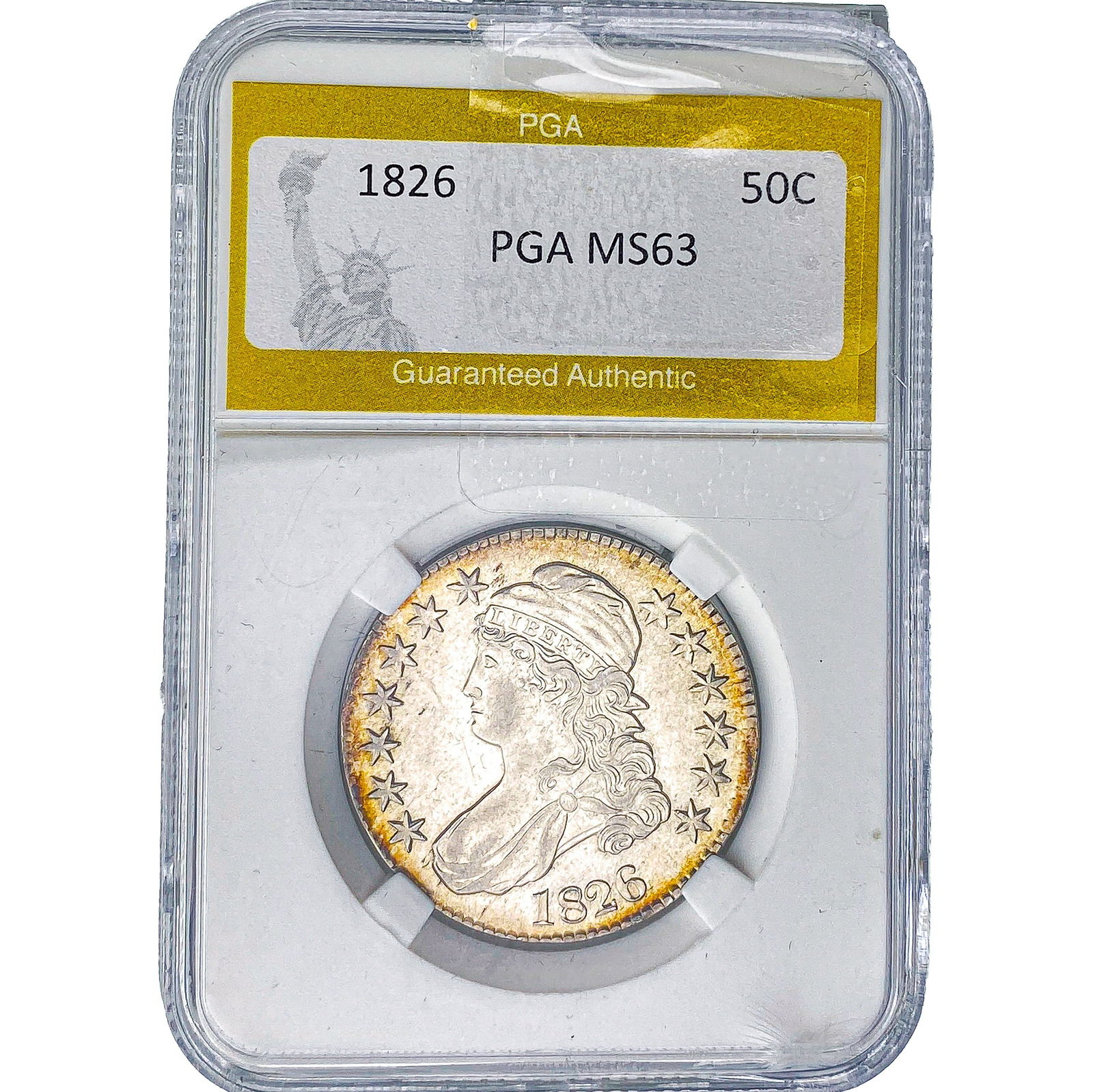 1826 Capped Bust Half Dollar PGA MS63 (1 of 2)