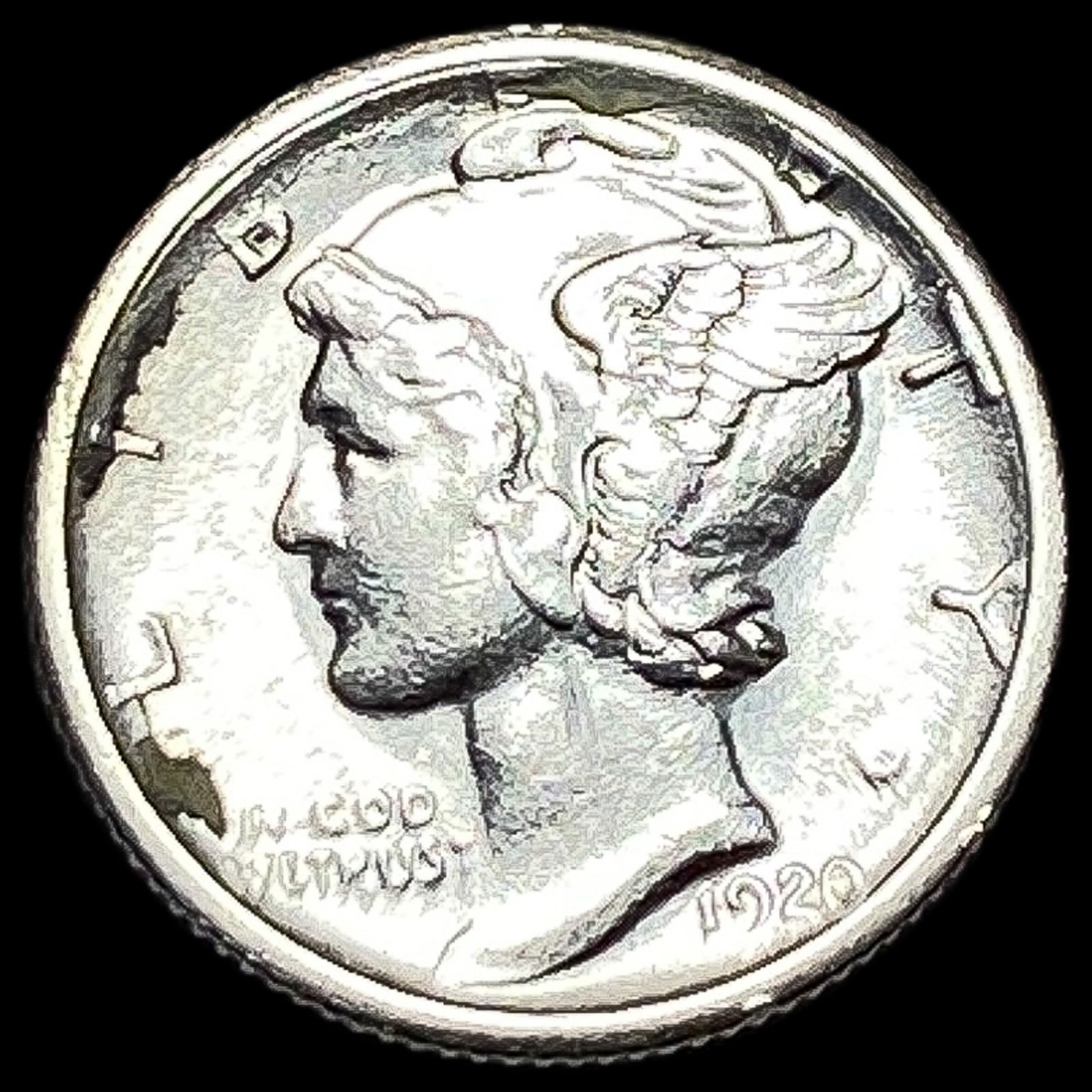 1920-S Mercury Dime CLOSELY UNCIRCULATED (1 of 2)