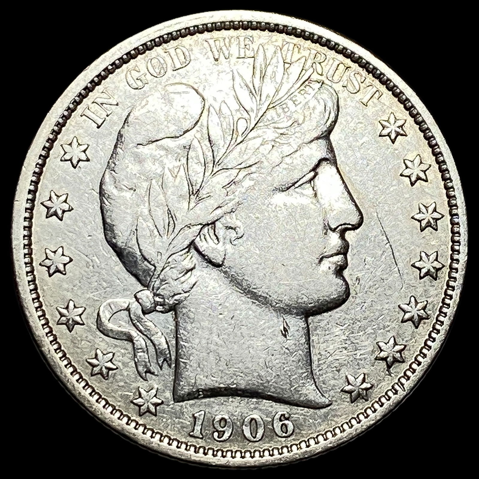 1906-O Silver Barber Half Dollar CLOSELY UNCIRCULATED (1 of 2)