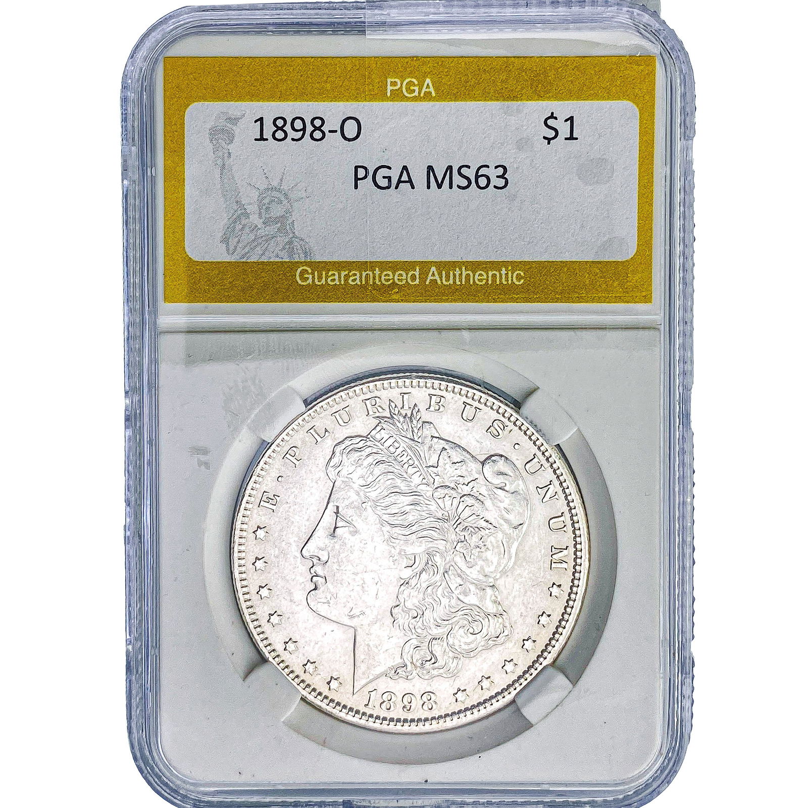 1898-O Morgan Silver Dollar PGA MS63 (1 of 2)