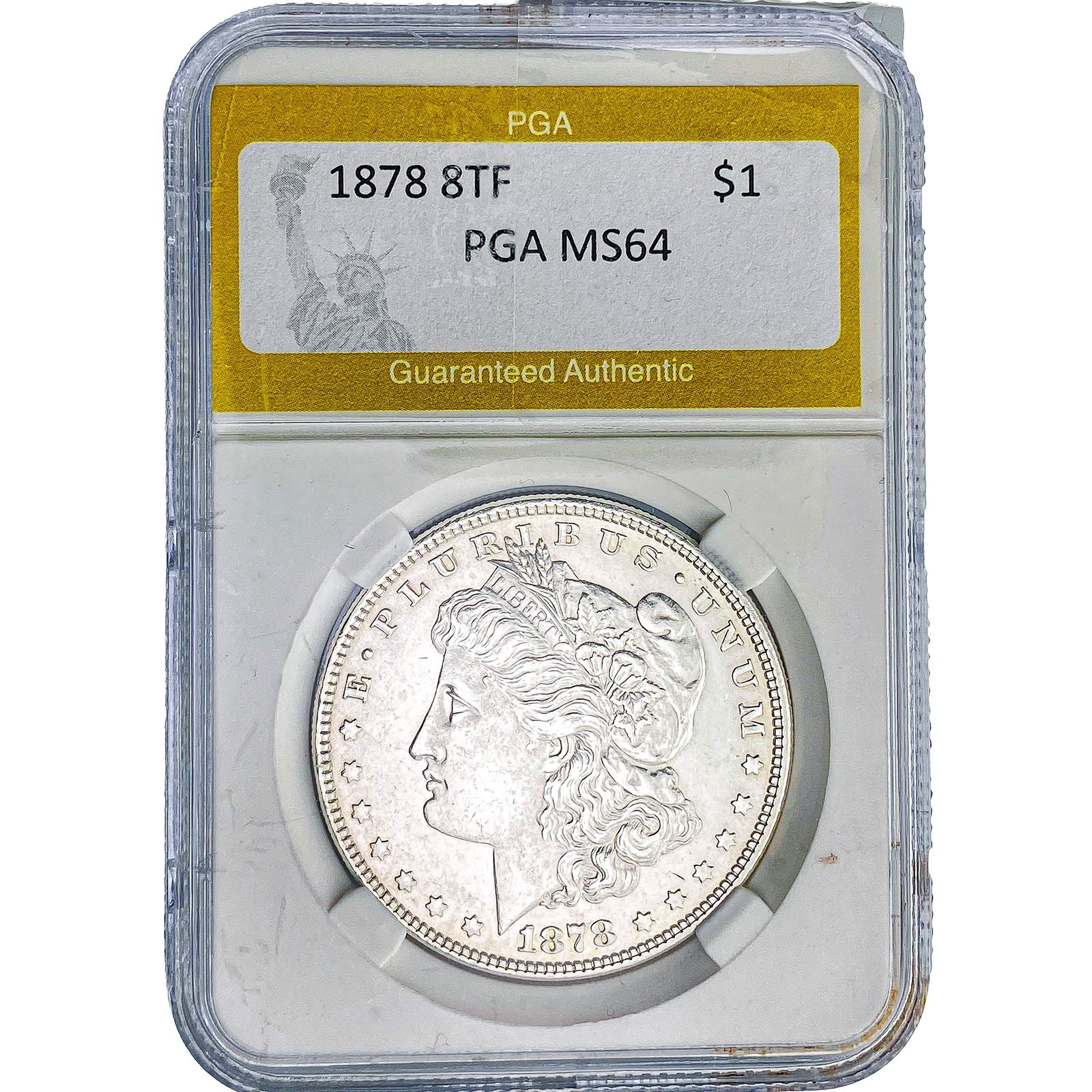1878 8TF Morgan Silver Dollar PGA MS64 (1 of 2)