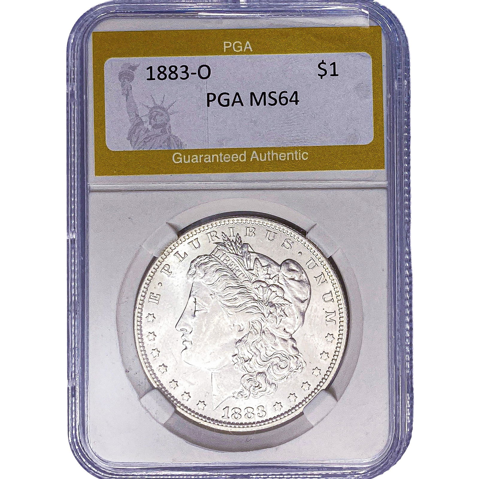 1883-O Morgan Silver Dollar PGA MS64: 1883-O Morgan Silver Dollar PGA MS64