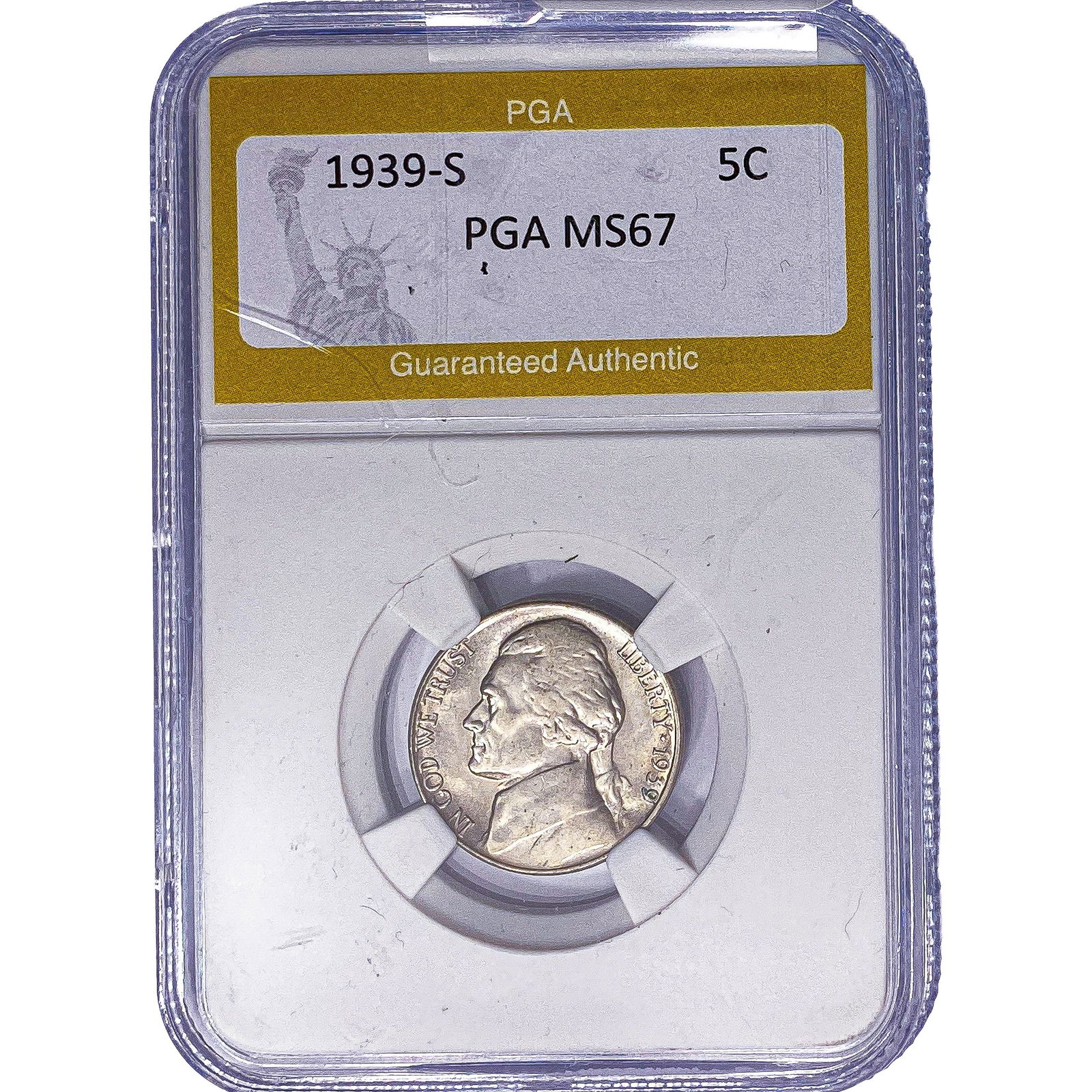 1939-S Jefferson Nickel PGA MS67: 1939-S Jefferson Nickel PGA MS67