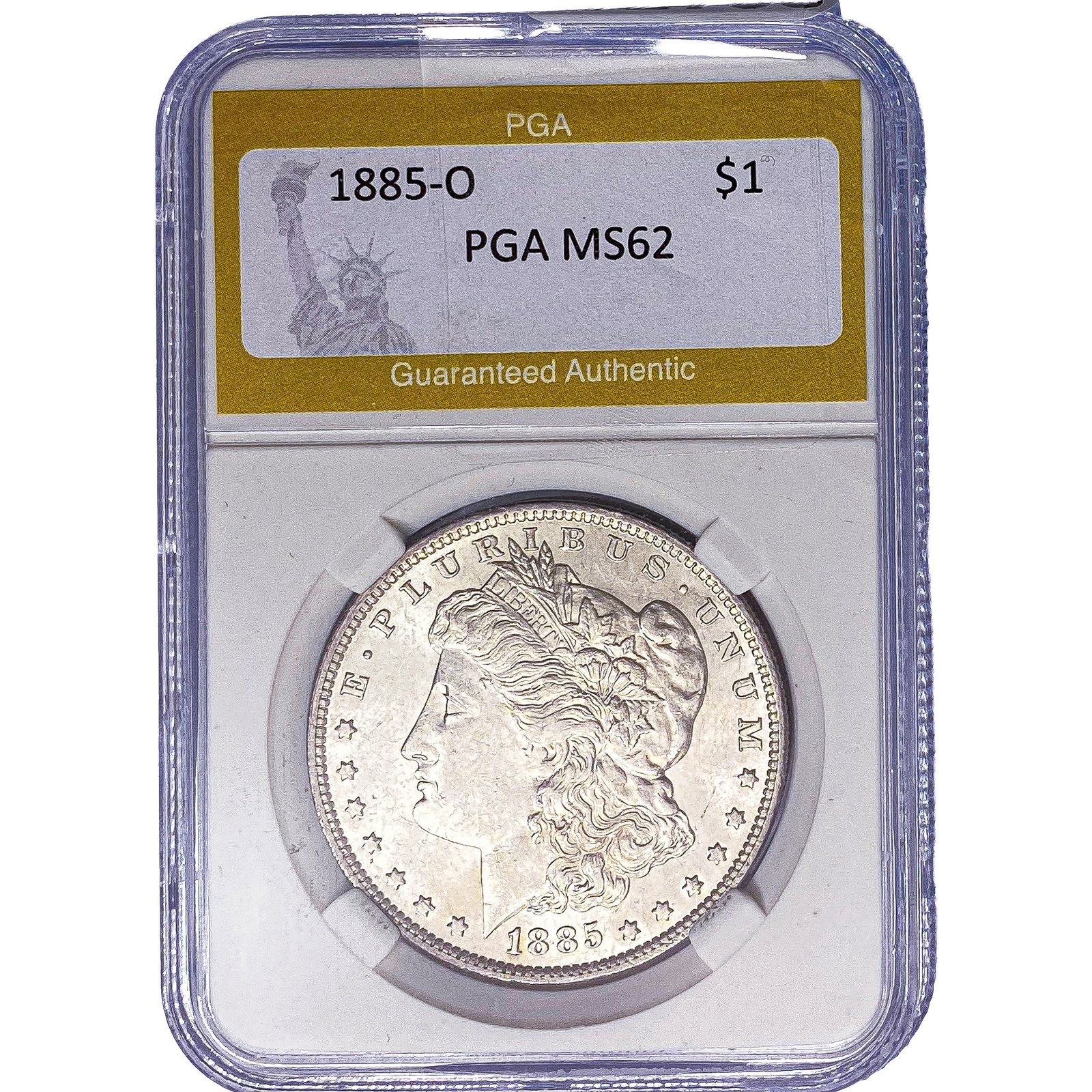 1885-O Morgan Silver Dollar PGA MS62: 1885-O Morgan Silver Dollar PGA MS62
