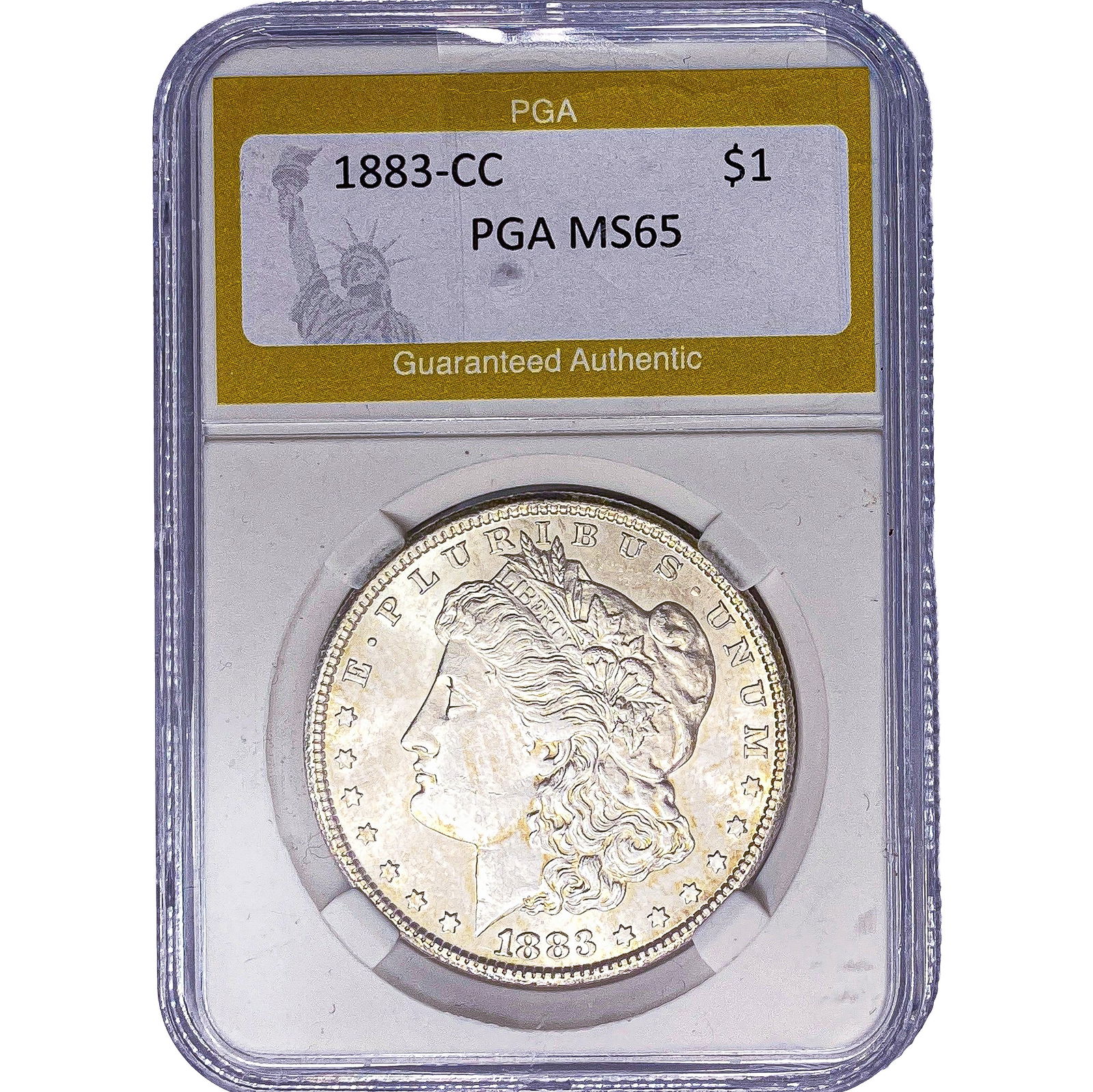 1883-CC Morgan Silver Dollar PGA MS65: 1883-CC Morgan Silver Dollar PGA MS65