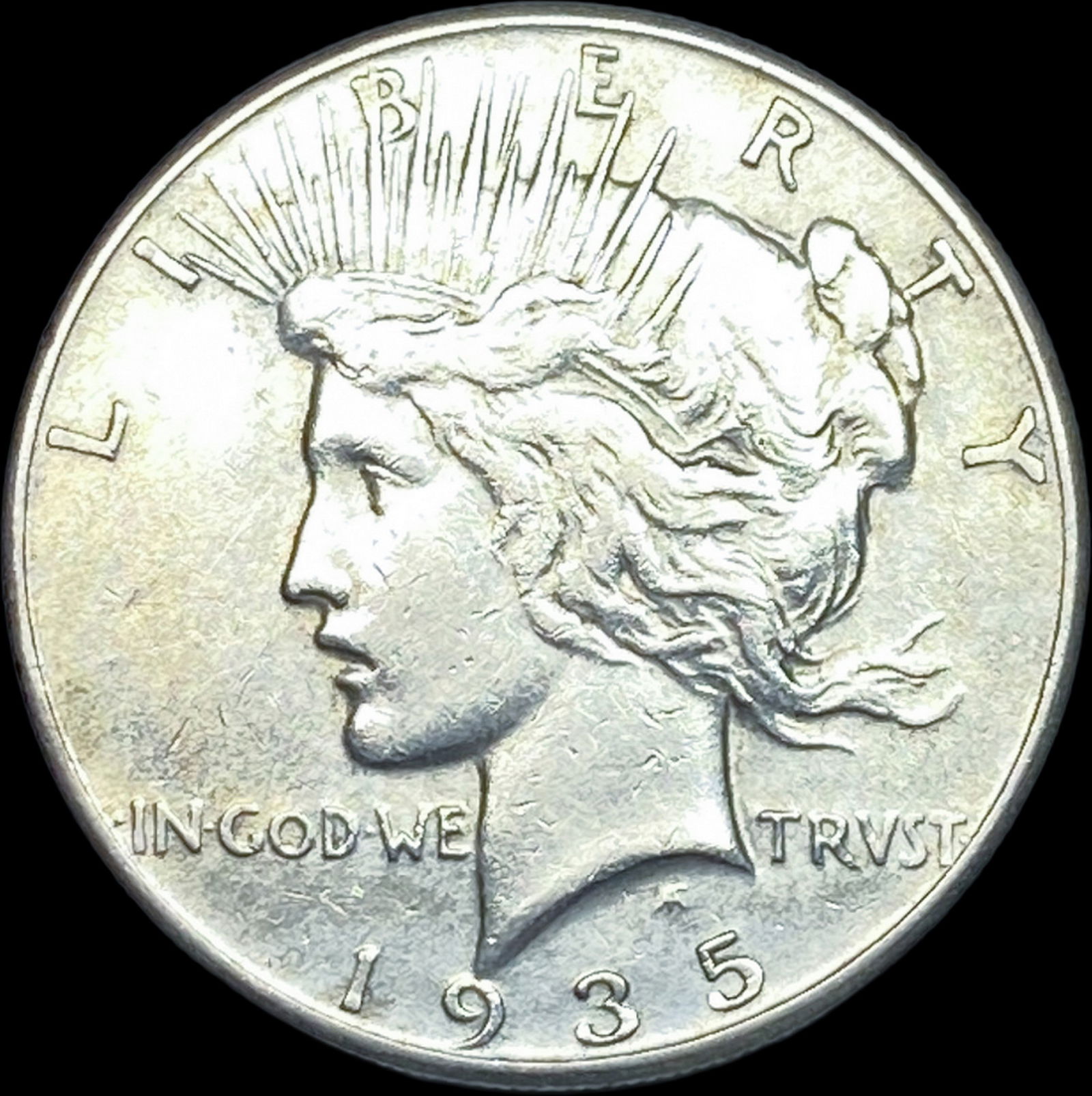 1935 Silver Peace Dollar NEARLY UNCIRCULATED: 1935 Silver Peace Dollar NEARLY UNCIRCULATED