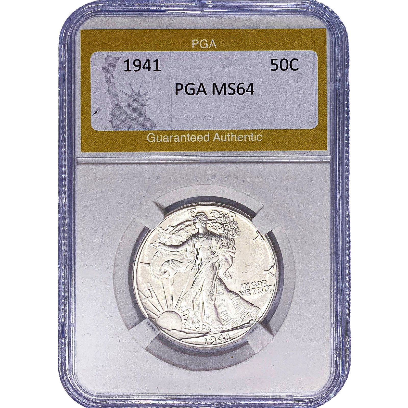 1941 Walking Liberty Half Dollar PGA MS64: 1941 Walking Liberty Half Dollar PGA MS64