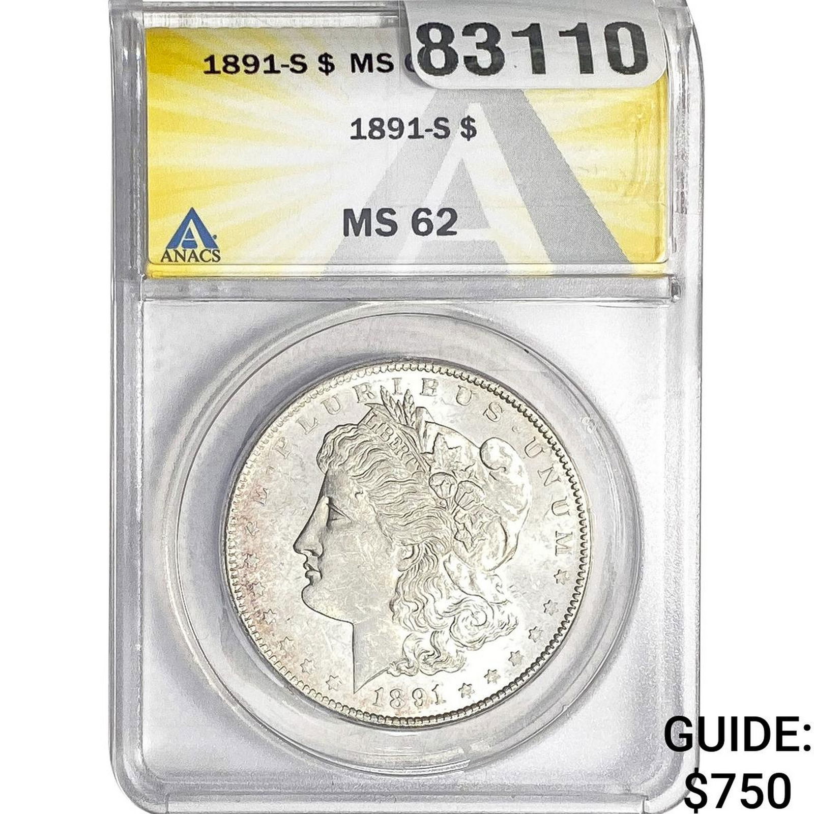 1891-S Morgan Silver Dollar ANACS MS62 (1 of 2)