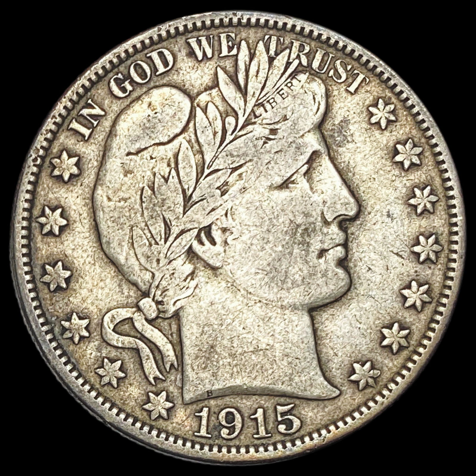 1915-D Silver Barber Half Dollar LIGHTLY CIRCULATED (1 of 2)