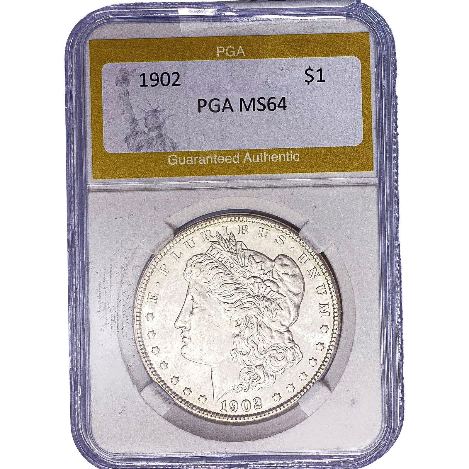 1902 Morgan Silver Dollar PGA MS64: 1902 Morgan Silver Dollar PGA MS64