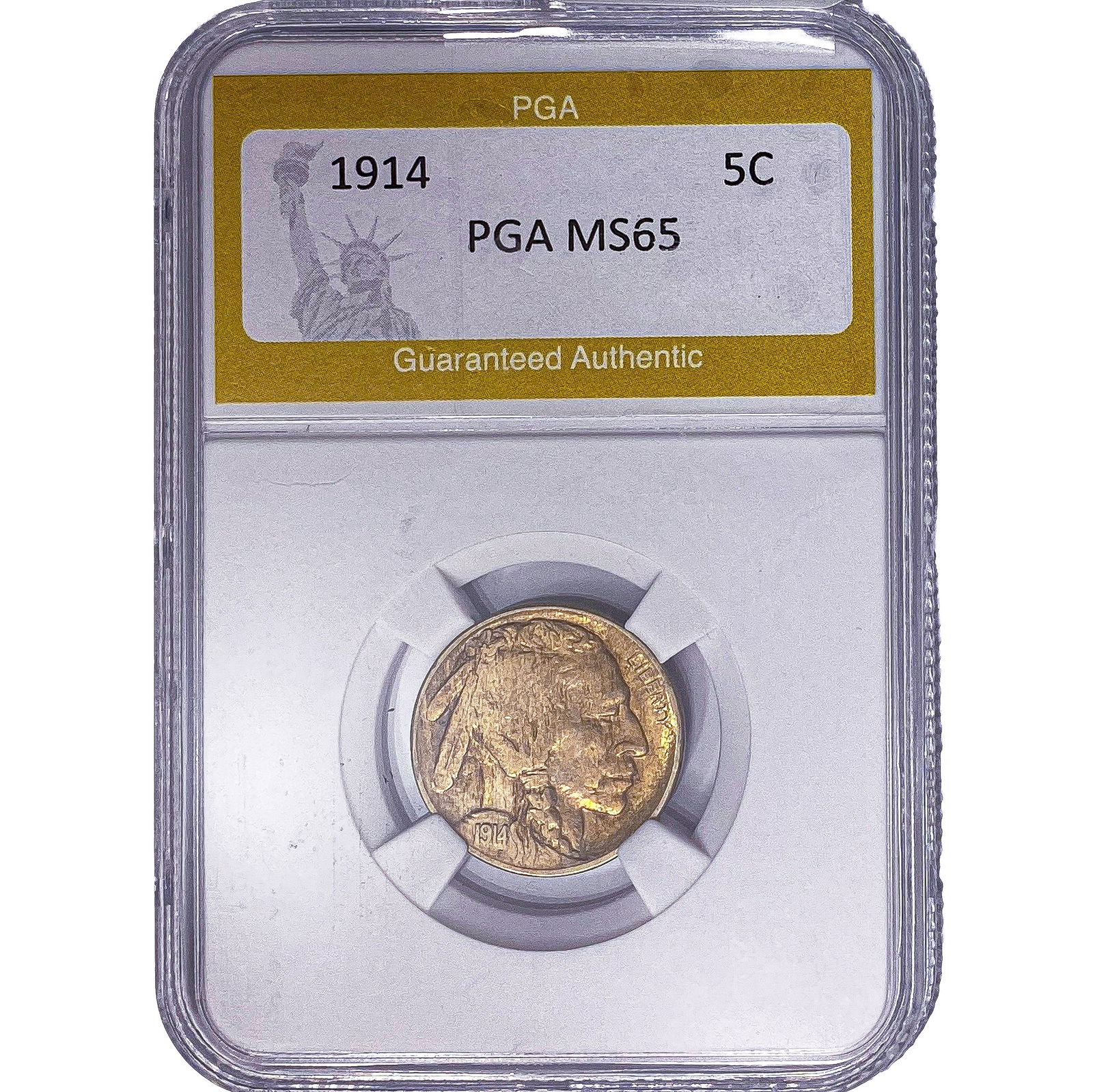 1914 Buffalo Nickel PGA MS65: 1914 Buffalo Nickel PGA MS65