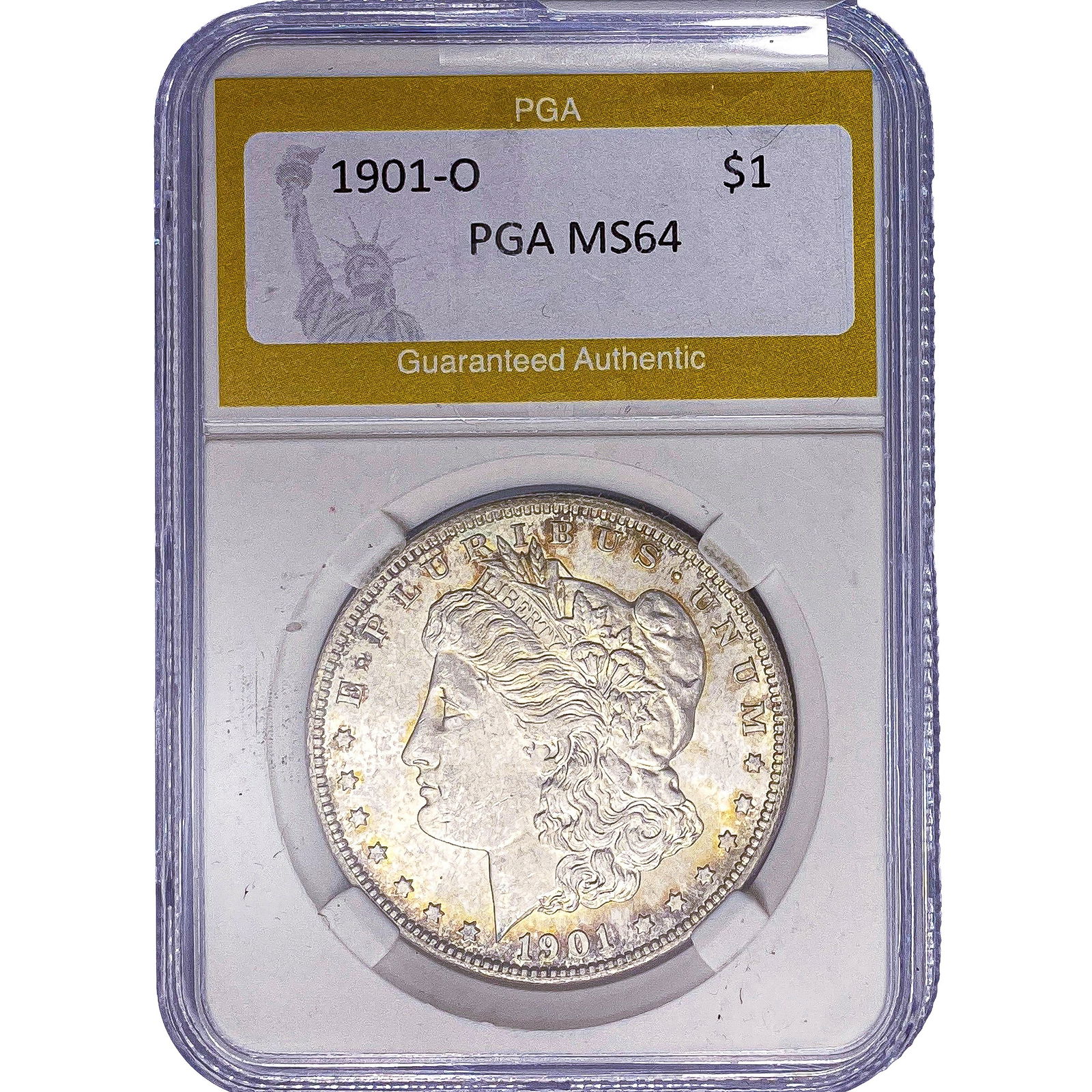 1901-O Morgan Silver Dollar PGA MS64: 1901-O Morgan Silver Dollar PGA MS64