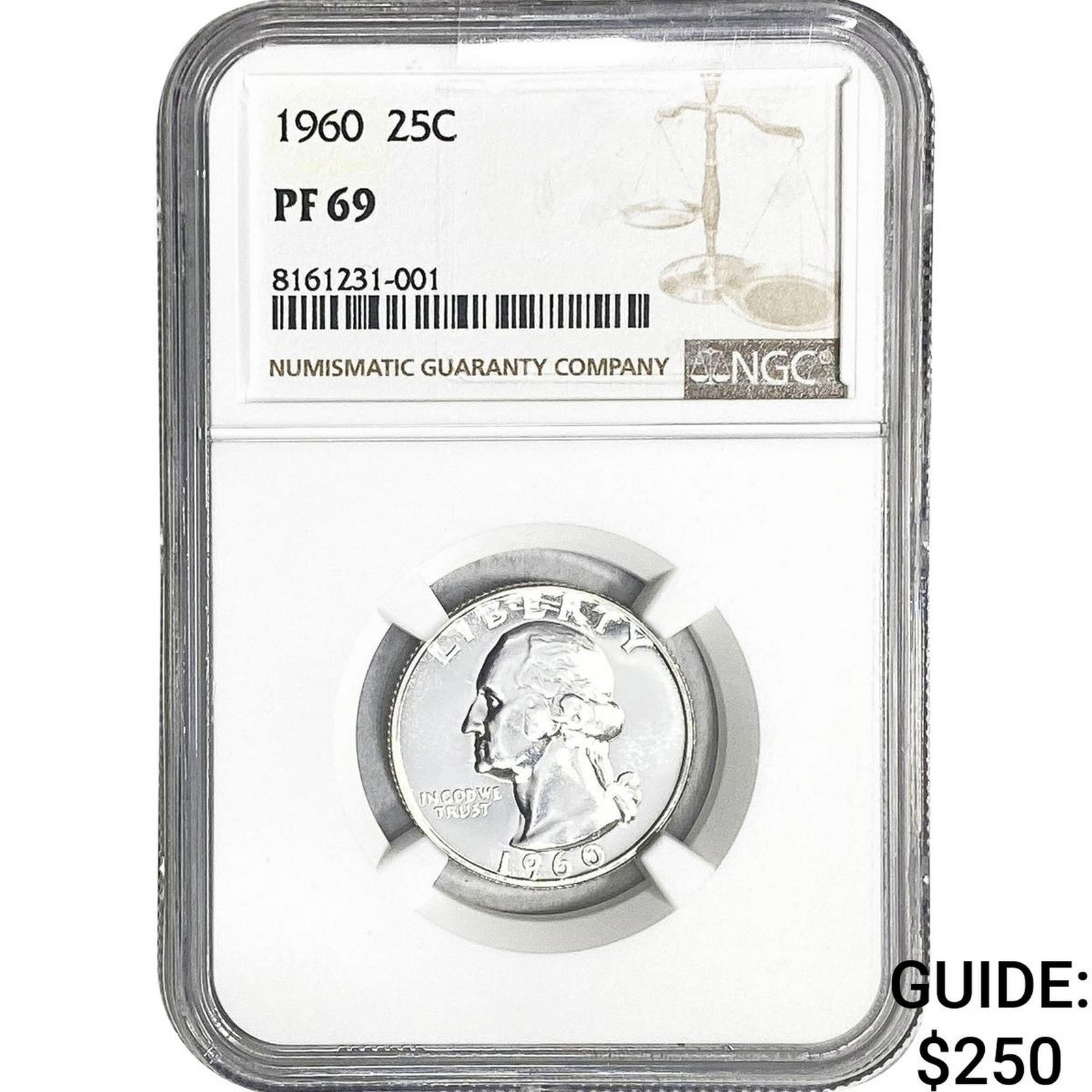 1960 Washington Silver Quarter NGC PF69: 1960 Washington Silver Quarter NGC PF69