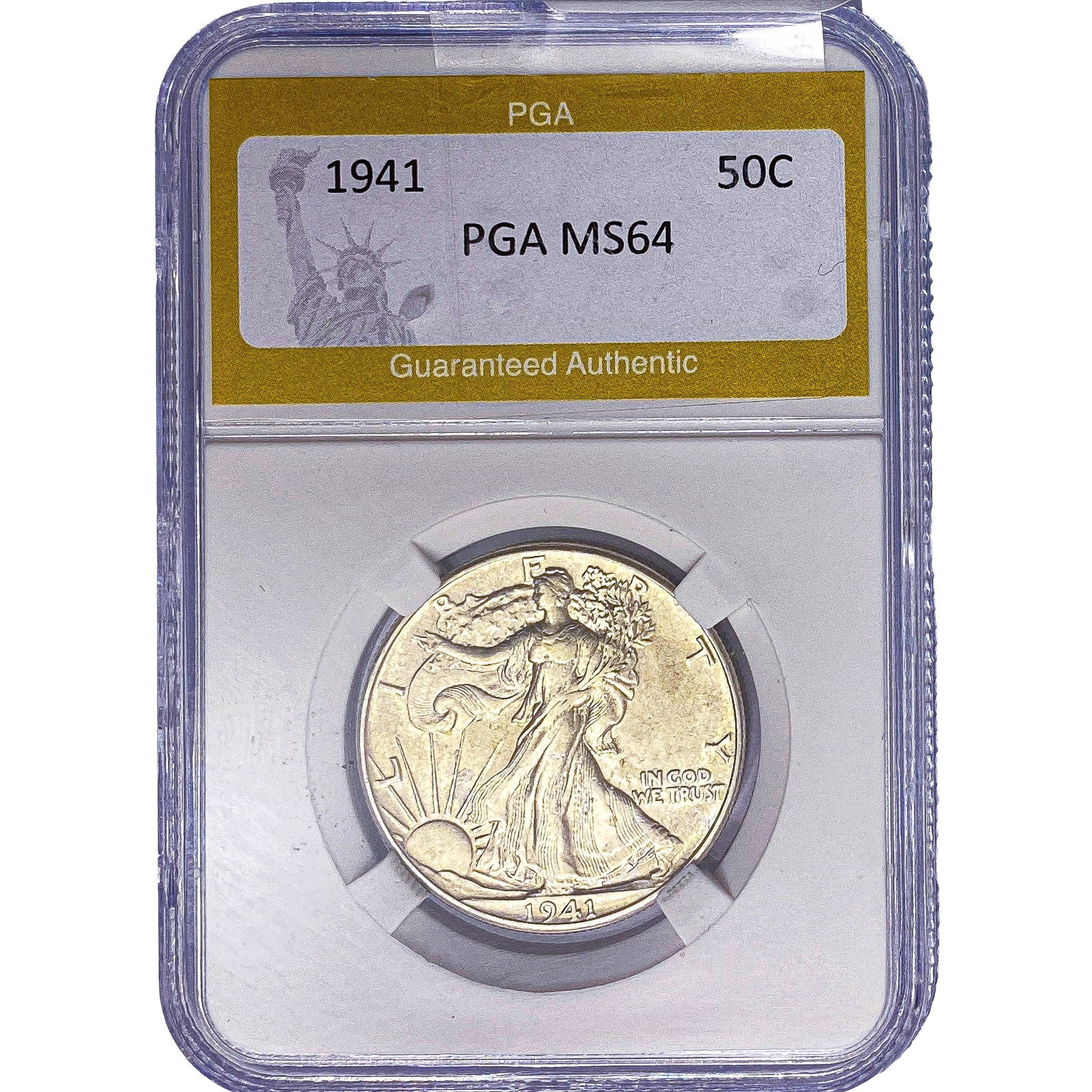 1941 Walking Liberty Half Dollar PGA MS64: 1941 Walking Liberty Half Dollar PGA MS64