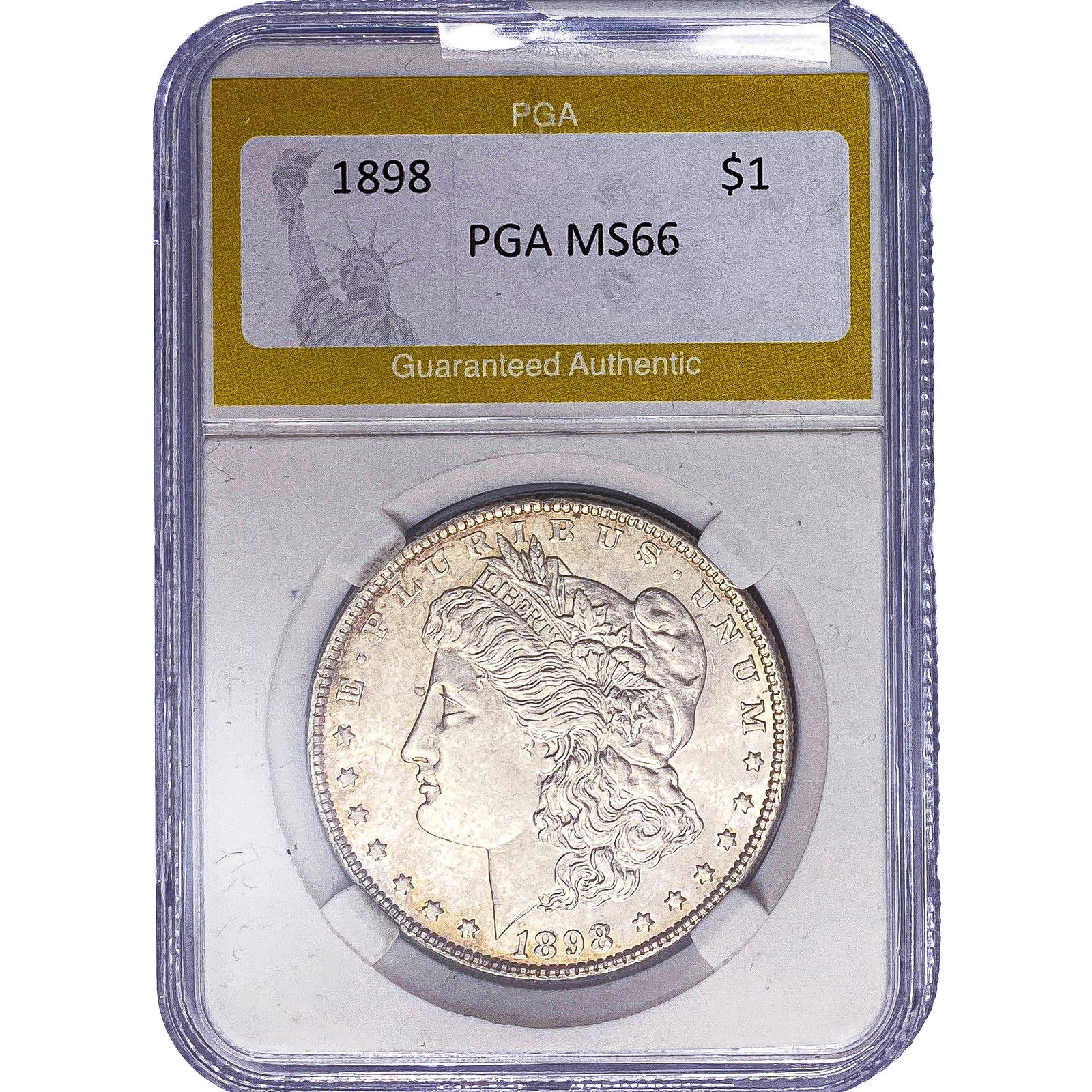1898 Morgan Silver Dollar PGA MS66: 1898 Morgan Silver Dollar PGA MS66