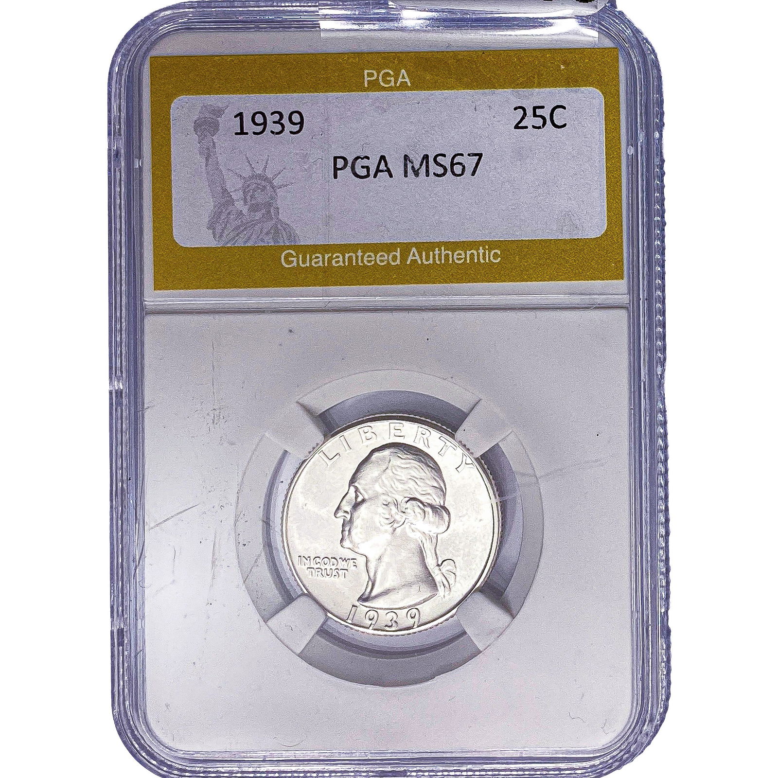 1939 Washington Silver Quarter PGA MS67: 1939 Washington Silver Quarter PGA MS67