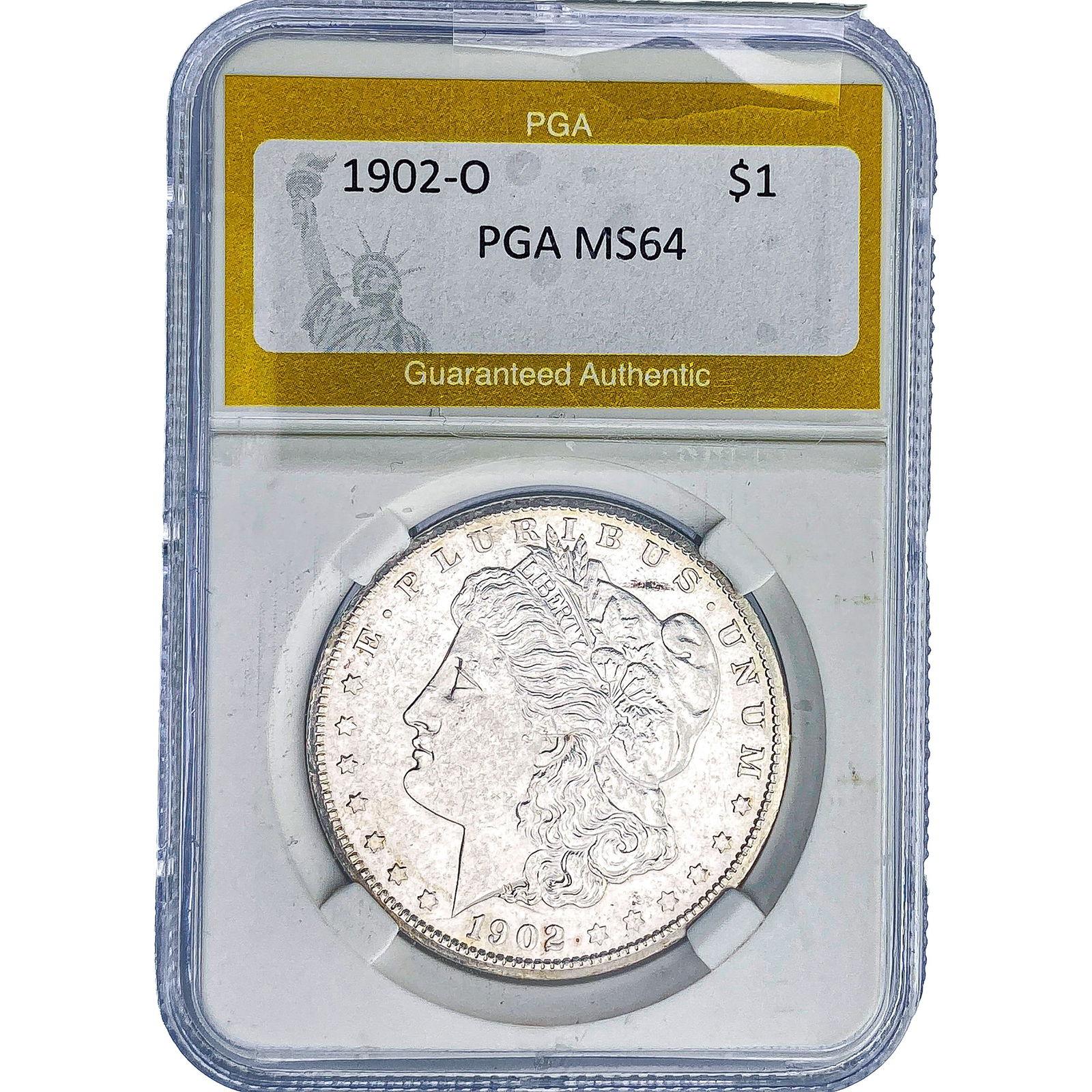1902-O Morgan Silver Dollar PGA MS64: 1902-O Morgan Silver Dollar PGA MS64