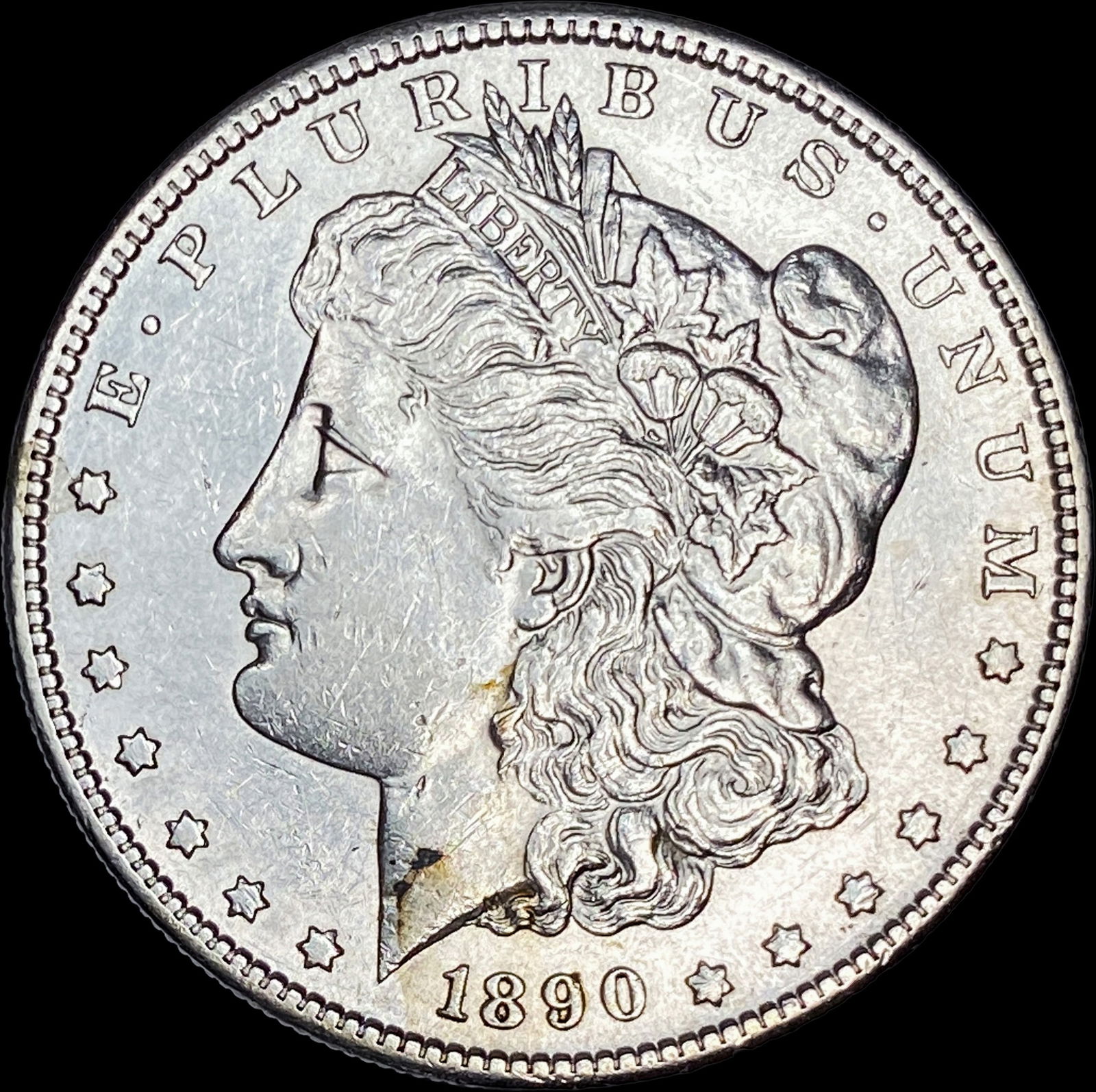 1890-S Silver Morgan Dollar CLOSELY UNCIRCULATED: 1890-S Silver Morgan Dollar CLOSELY UNCIRCULATED