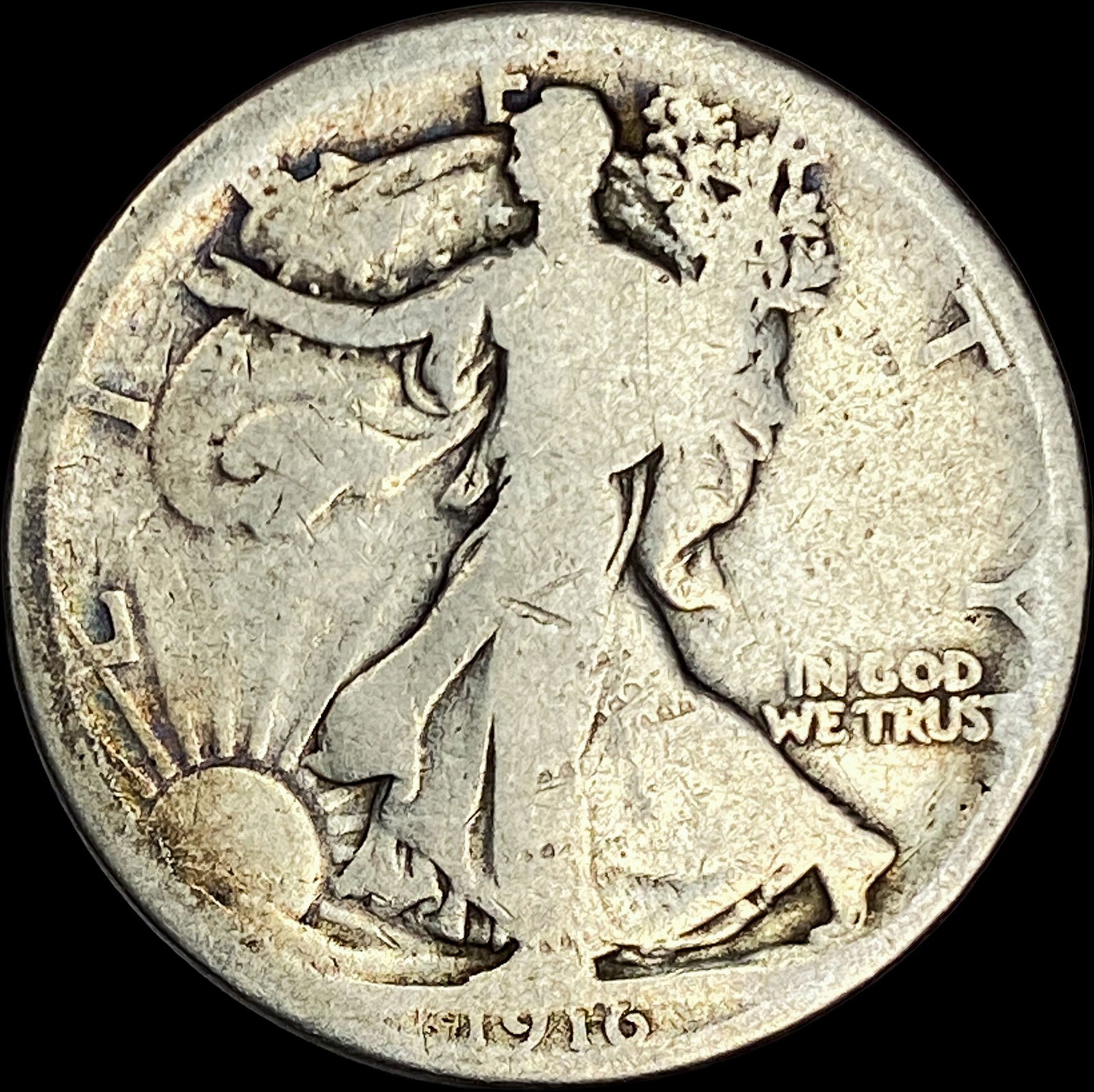 1916 Walking Liberty Half Dollar NICELY CIRCULATED: 1916 Walking Liberty Half Dollar NICELY CIRCULATED