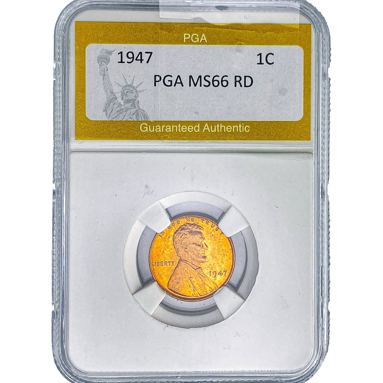 1947 Wheat Cent PGA MS66 RD: 1947 Wheat Cent PGA MS66 RD